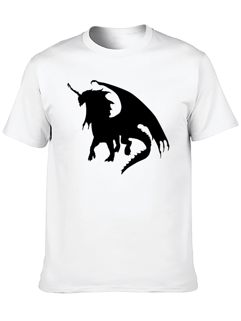 Dragon Silhouette Tee - Black Graphic T-Shirt