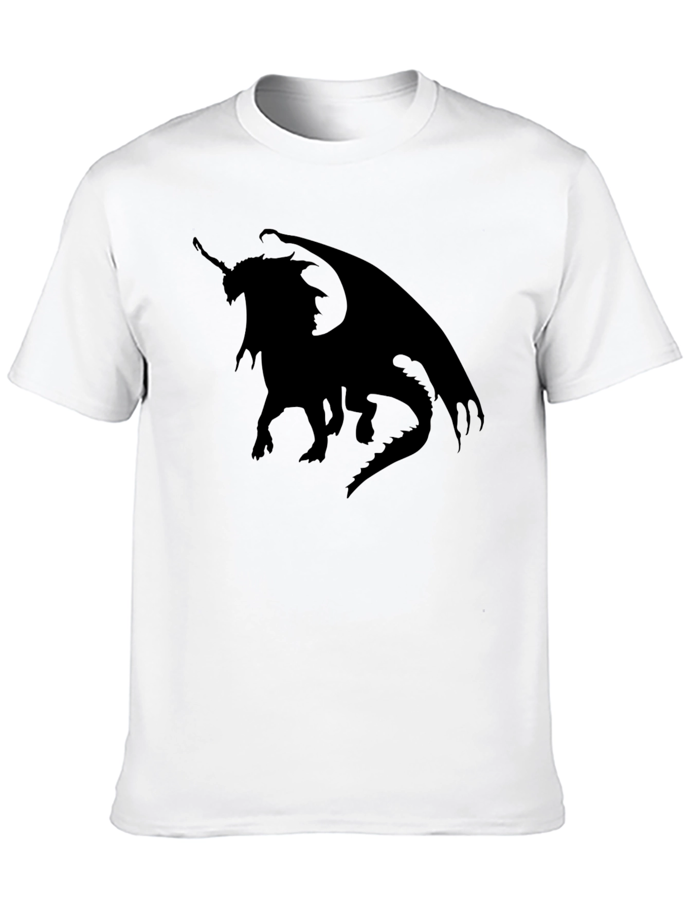 Dragon Silhouette Tee - Black Graphic T-Shirt