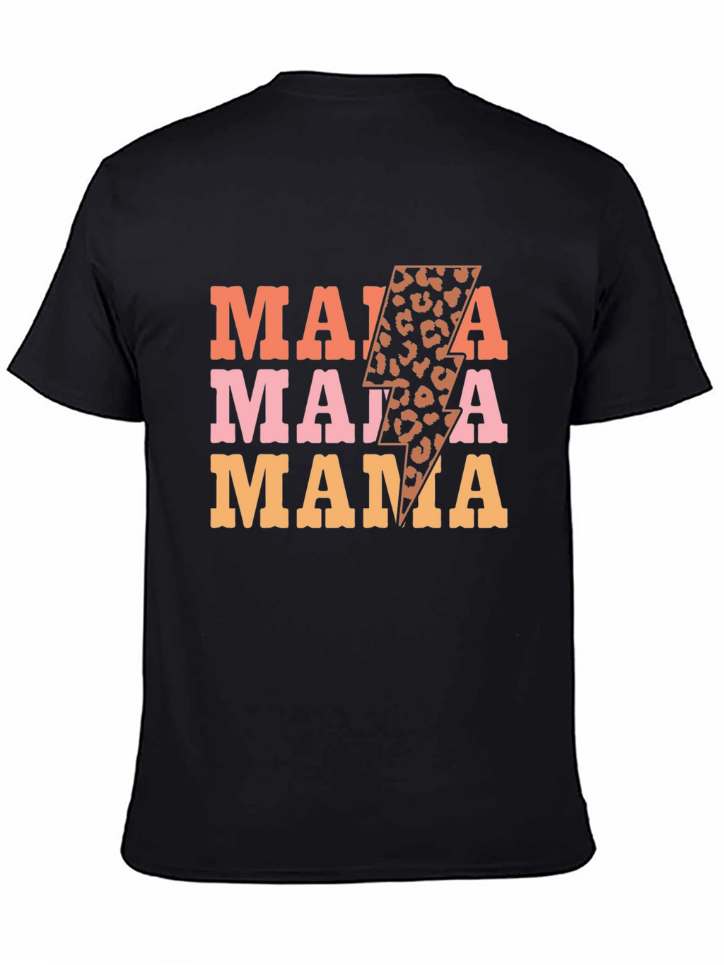 Mama Leopard Print Lightning Bolt Graphic Tee