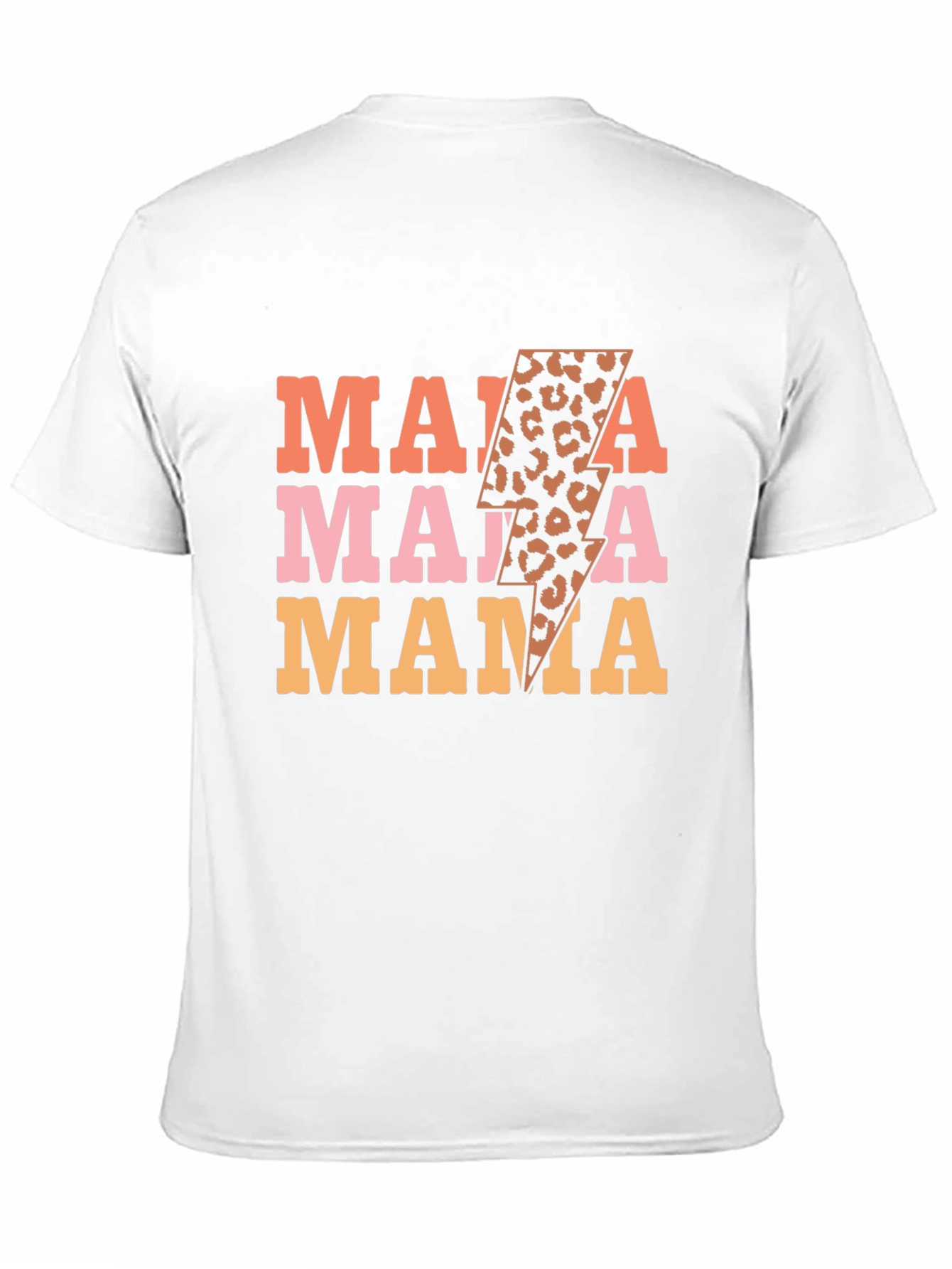 Mama Leopard Print Lightning Bolt Graphic Tee