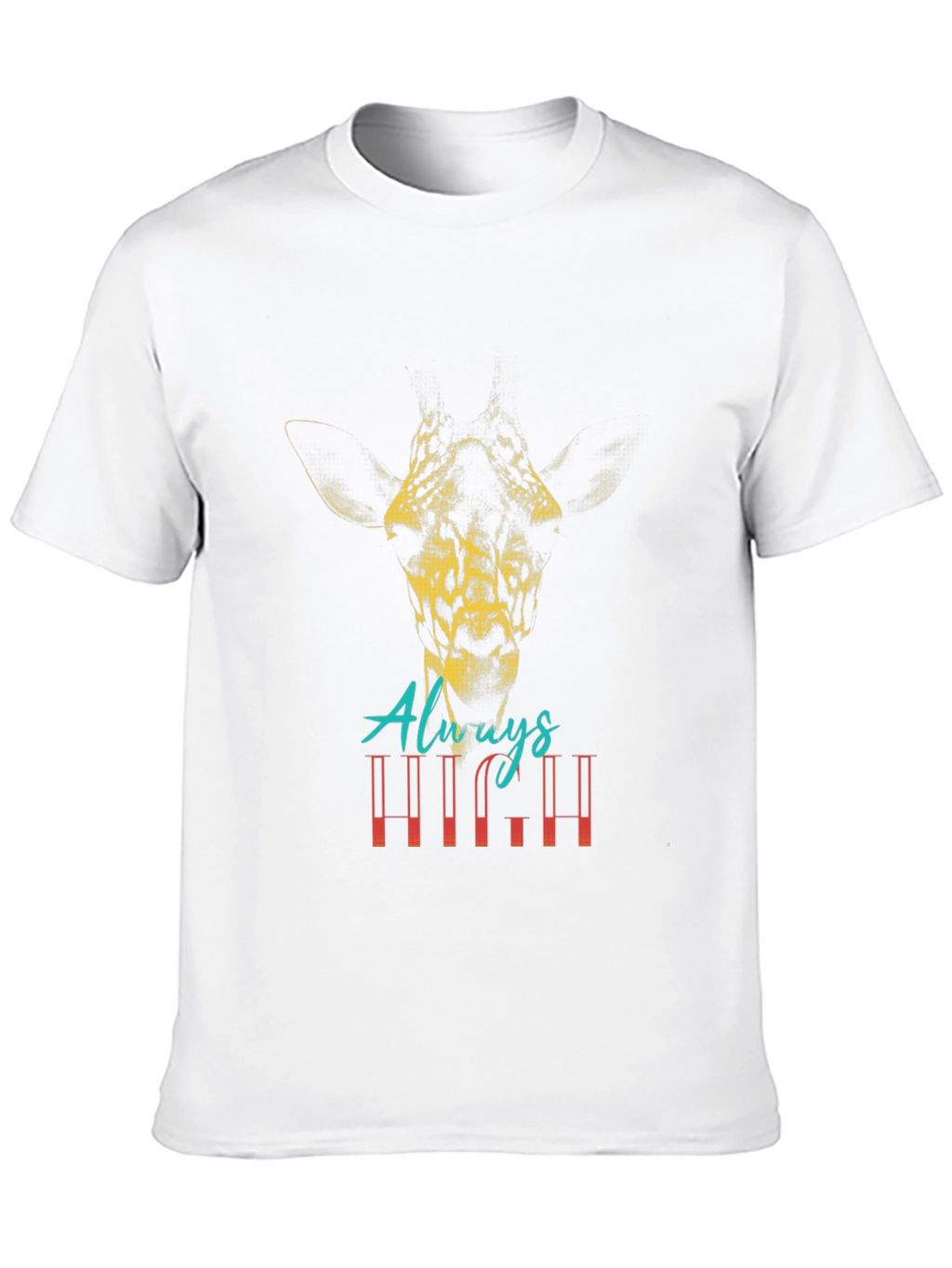 Always High Giraffe Graphic T-Shirt - Black