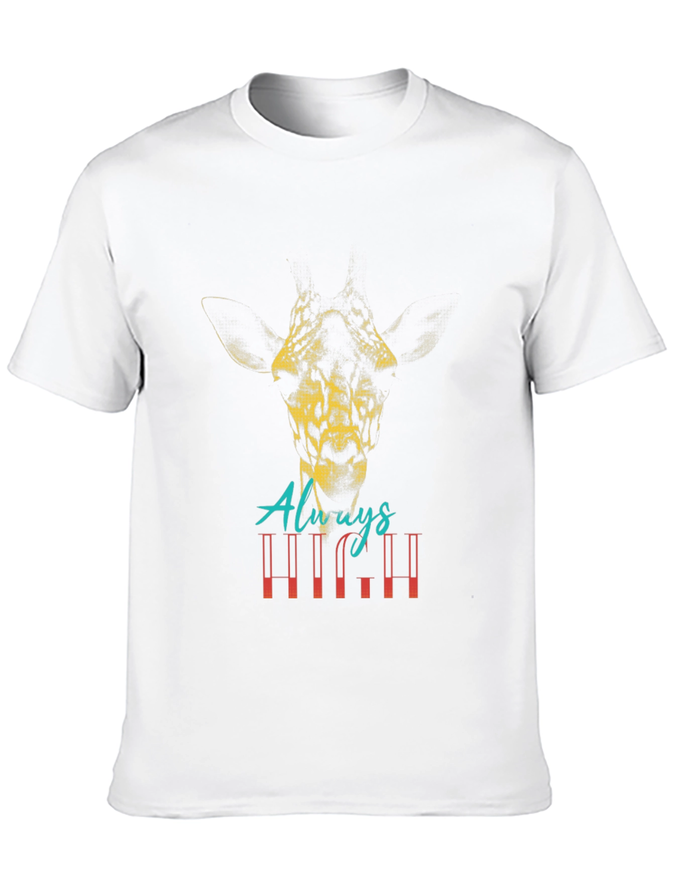 Always High Giraffe Graphic T-Shirt - Black