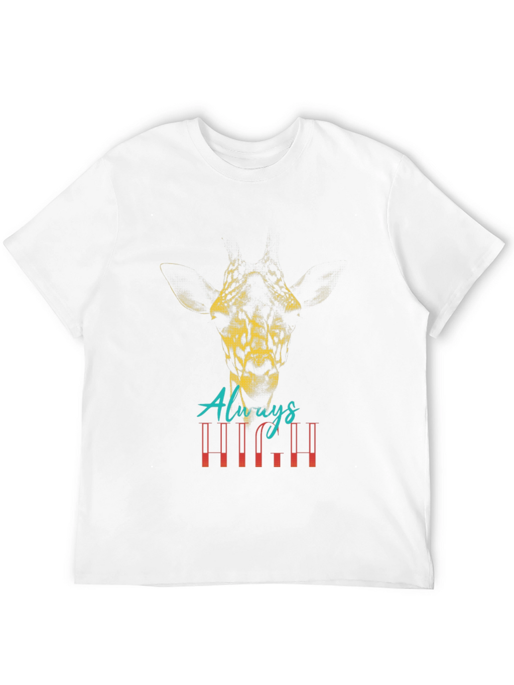 Always High Giraffe Graphic T-Shirt - Black