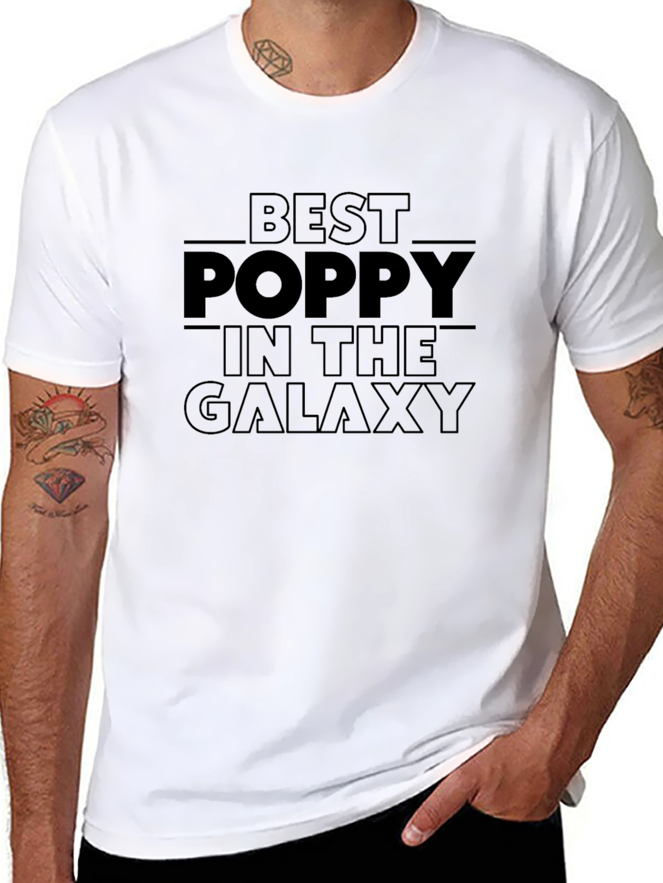 Best Poppy in The Galaxy Black T-Shirt