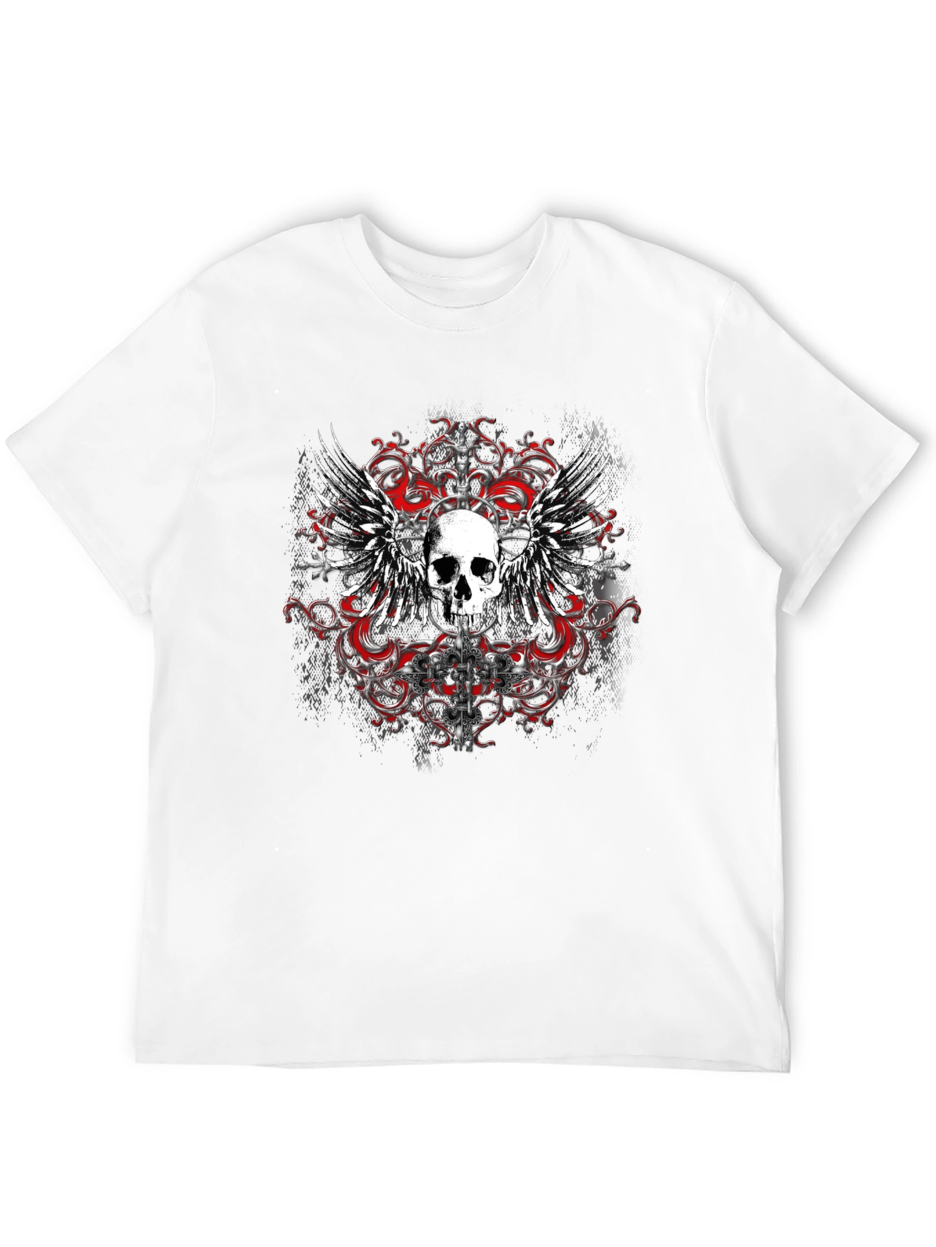 Skull Wings Graphic T-Shirt - Edgy Style