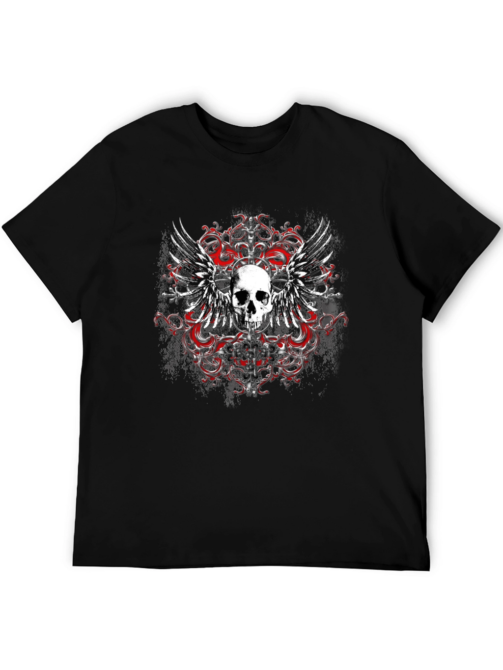Skull Wings Graphic T-Shirt - Edgy Style