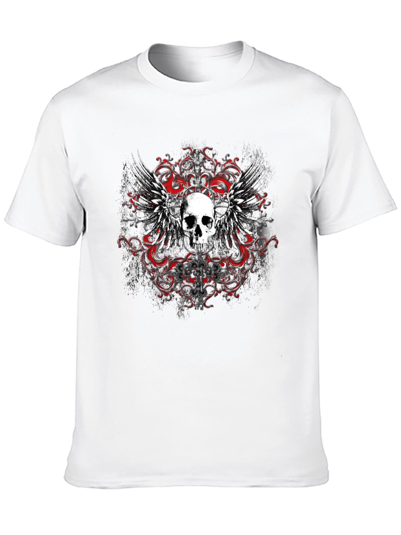 Skull Wings Graphic T-Shirt - Edgy Style