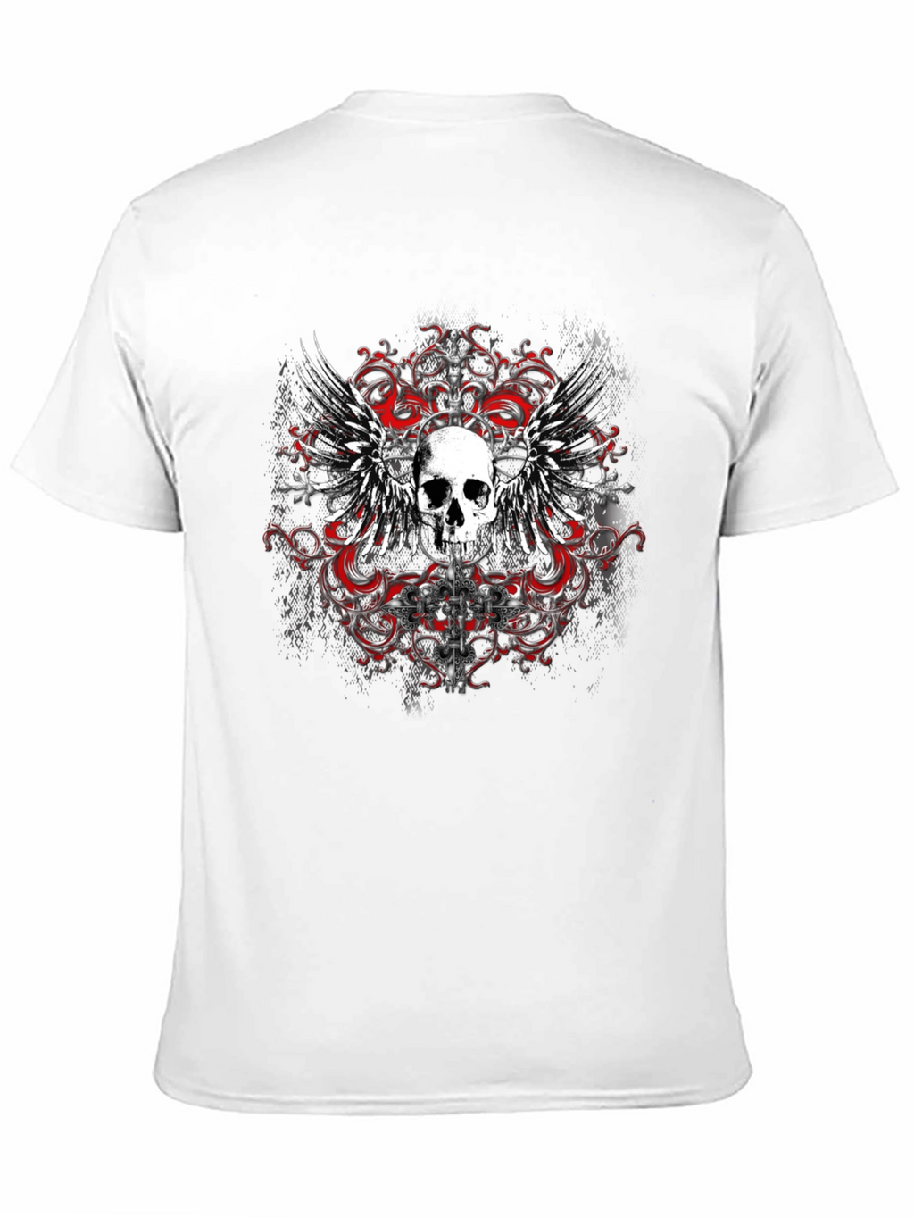 Skull Wings Graphic T-Shirt - Edgy Style