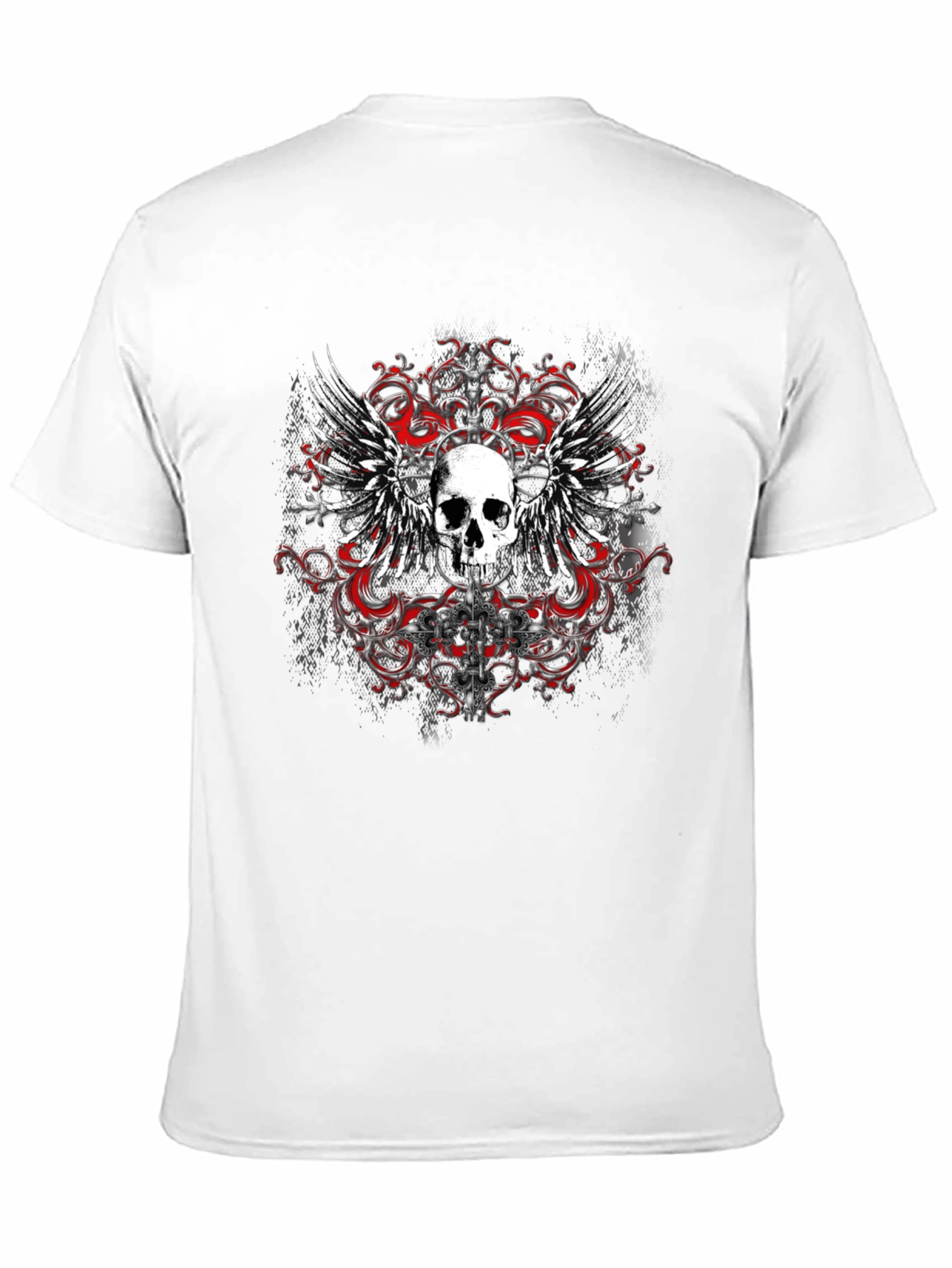 Skull Wings Graphic T-Shirt - Edgy Style