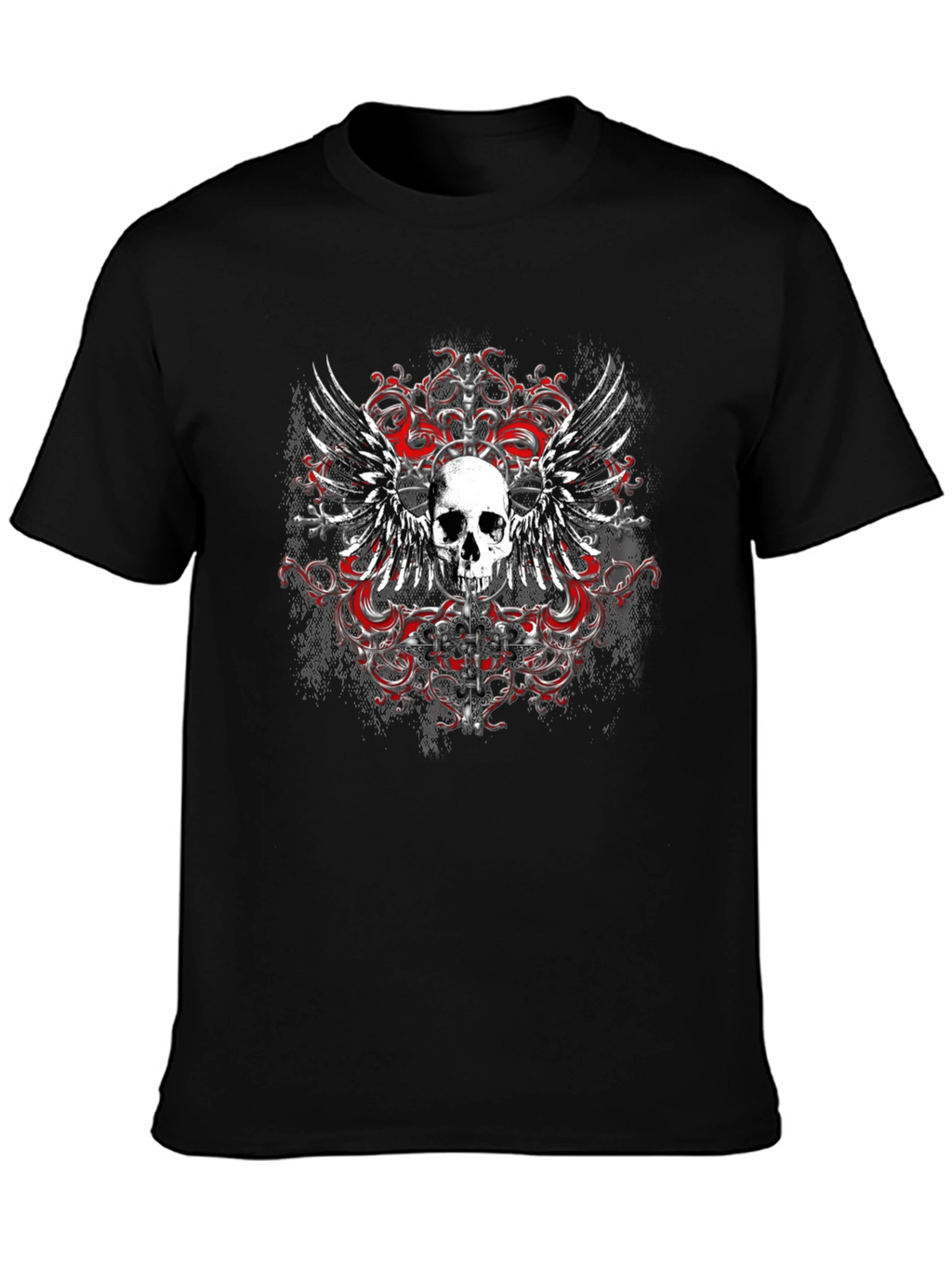 Skull Wings Graphic T-Shirt - Edgy Style