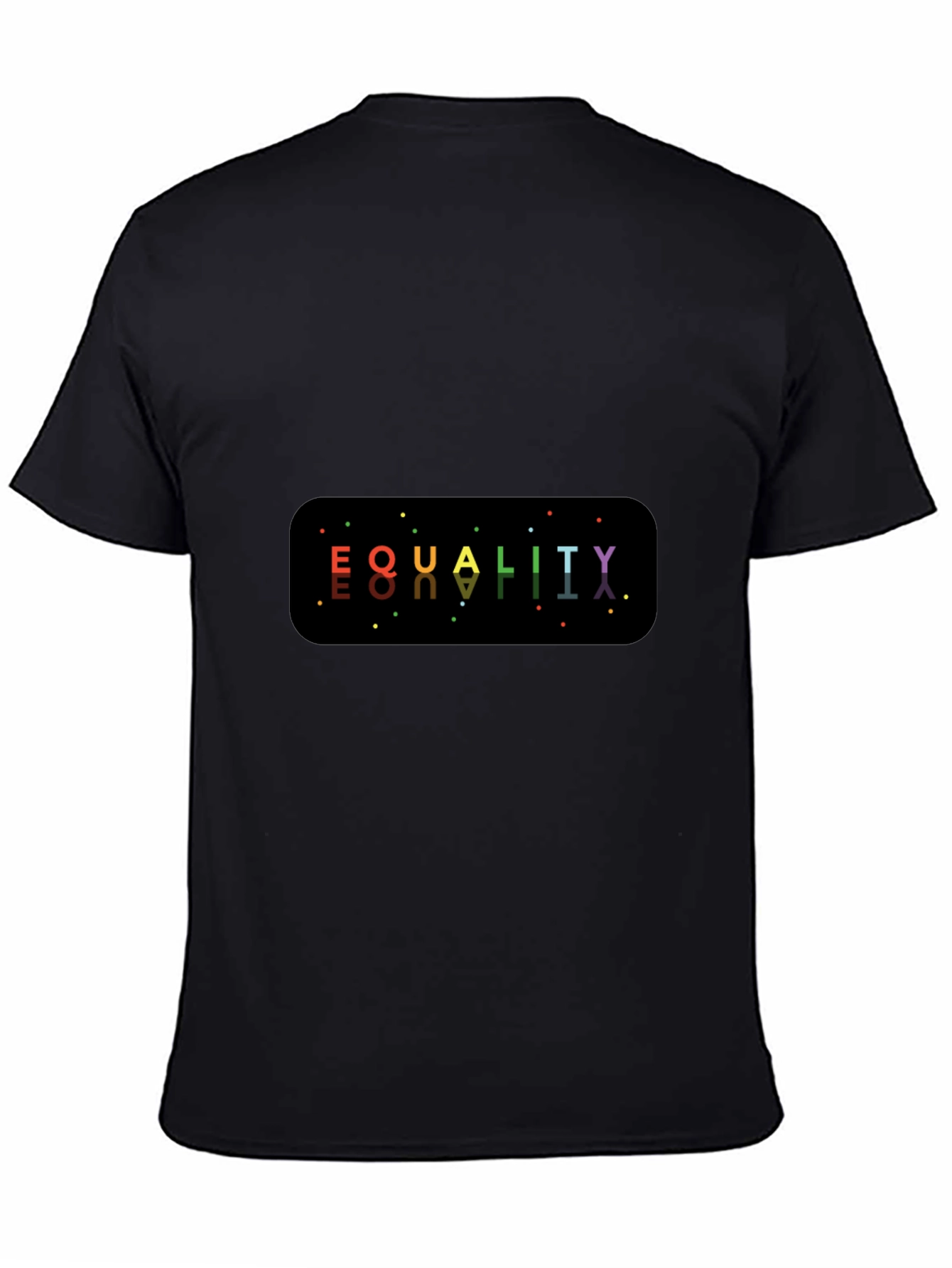 Equality Pride T-Shirt - Black Rainbow Colors