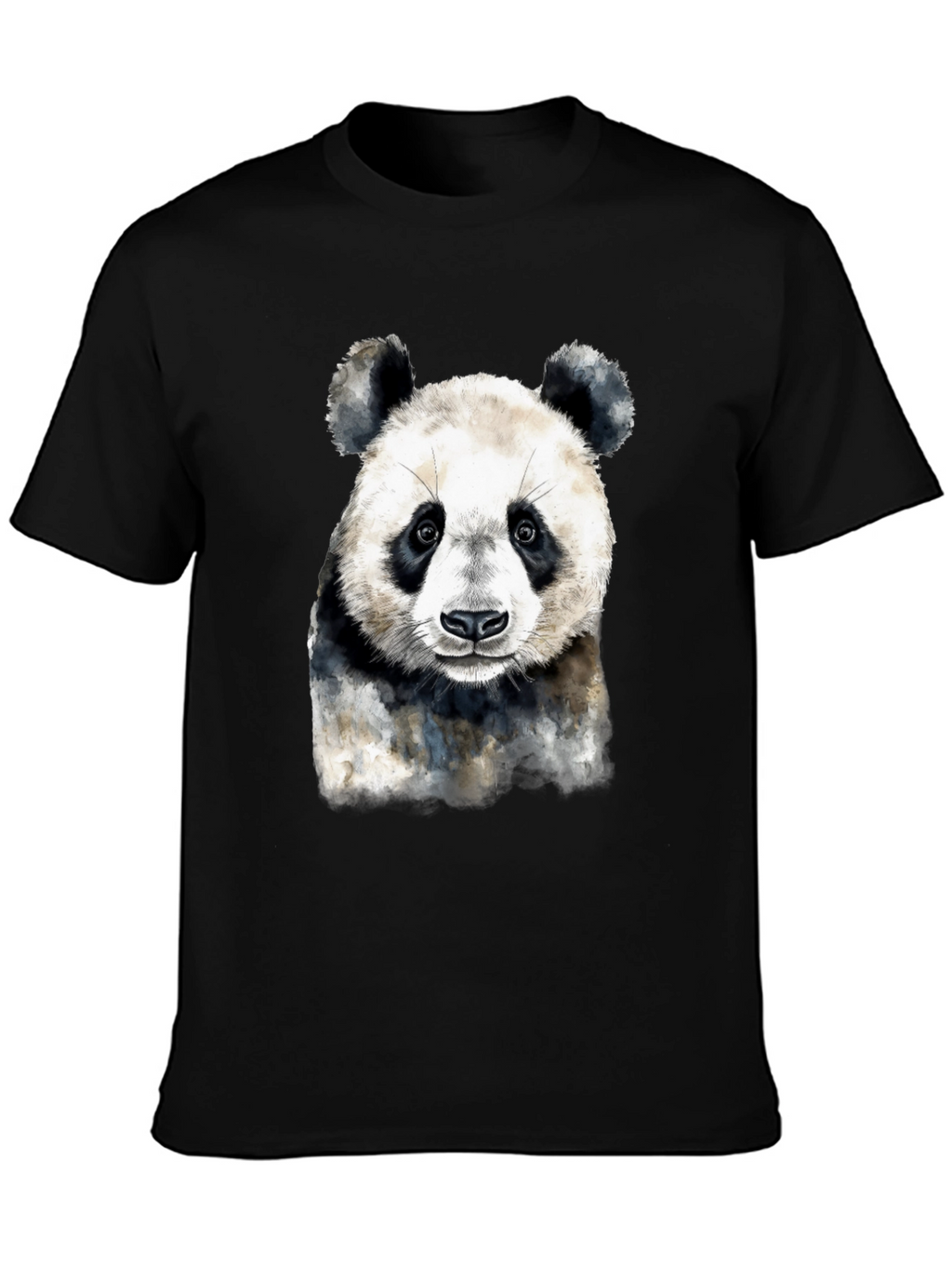 Panda Graphic Tee - Soft Black Cotton T-Shirt