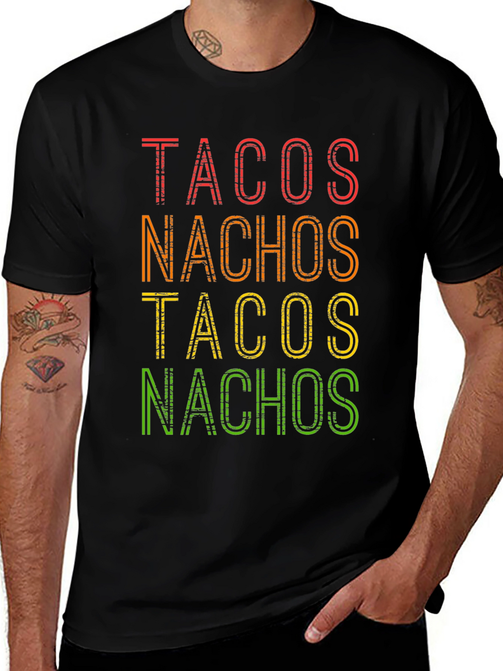 Tacos Nachos Graphic T-Shirt -  Foodie Fun!