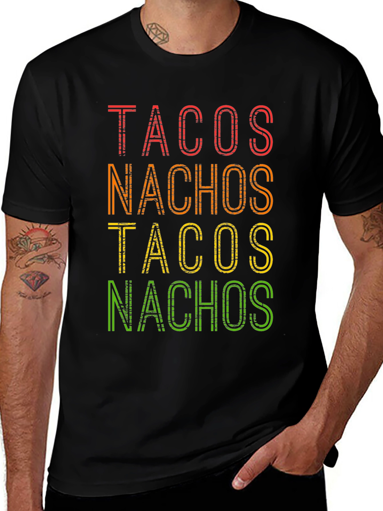 Tacos Nachos Graphic T-Shirt -  Foodie Fun!