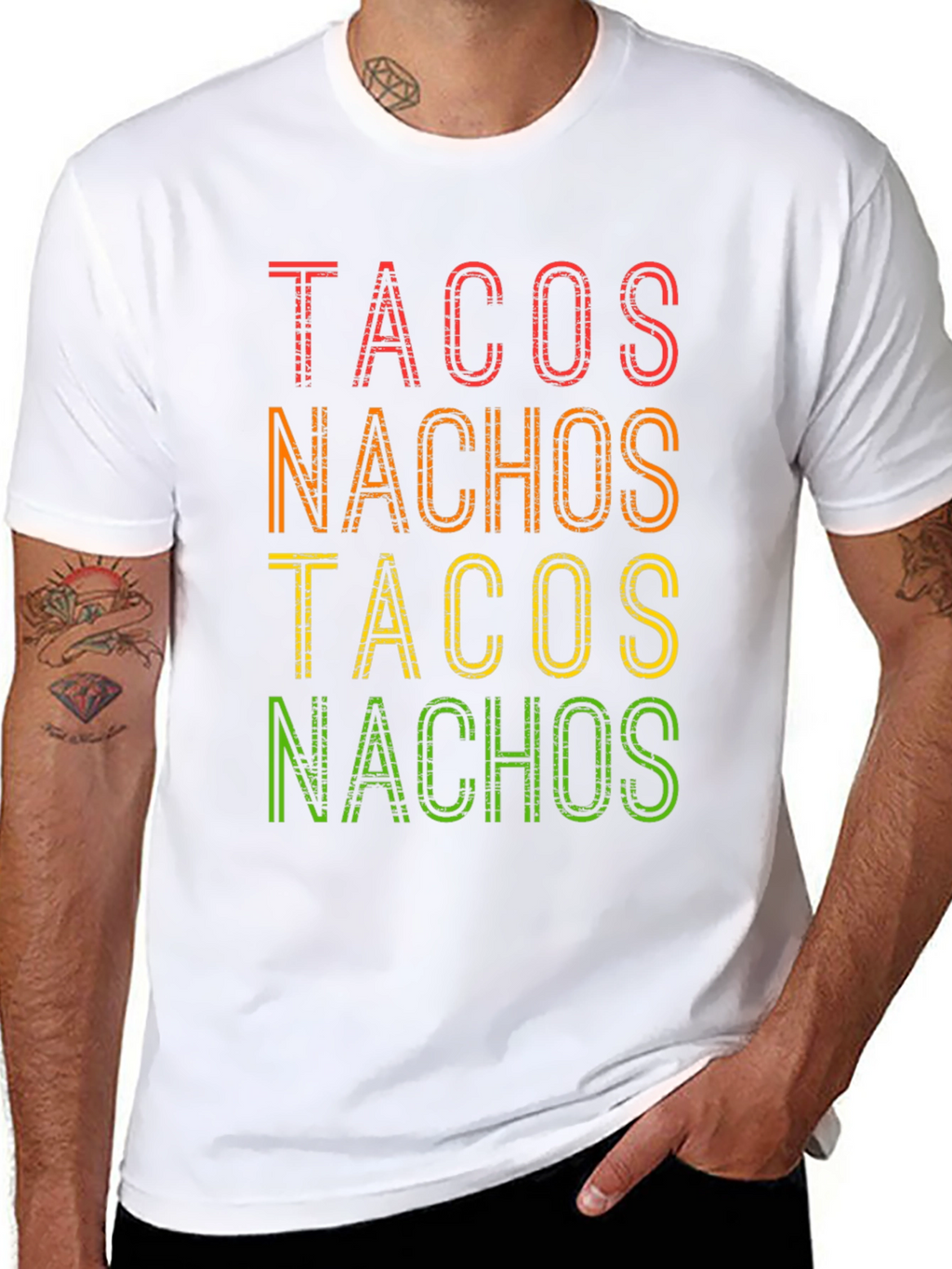 Tacos Nachos Graphic T-Shirt -  Foodie Fun!