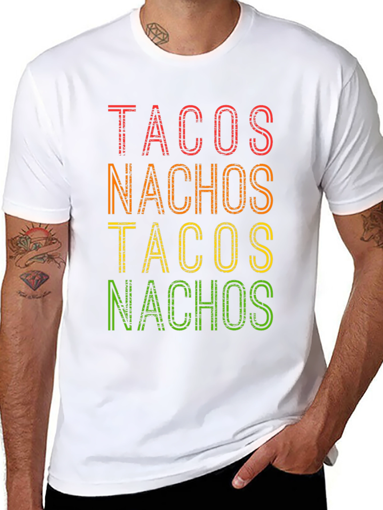 Tacos Nachos Graphic T-Shirt -  Foodie Fun!