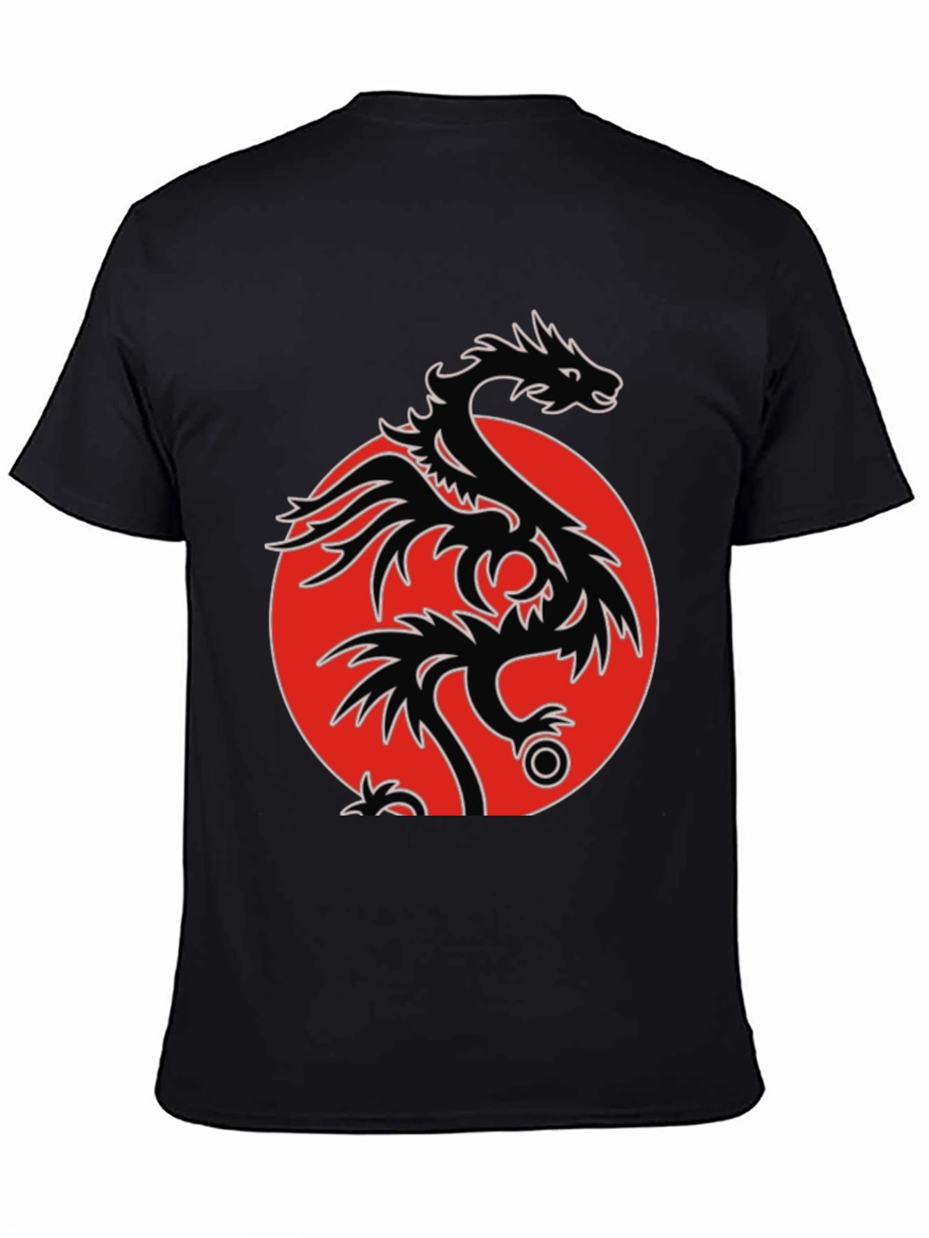 Dragon Circle Graphic Tee - Mens Black T-Shirt