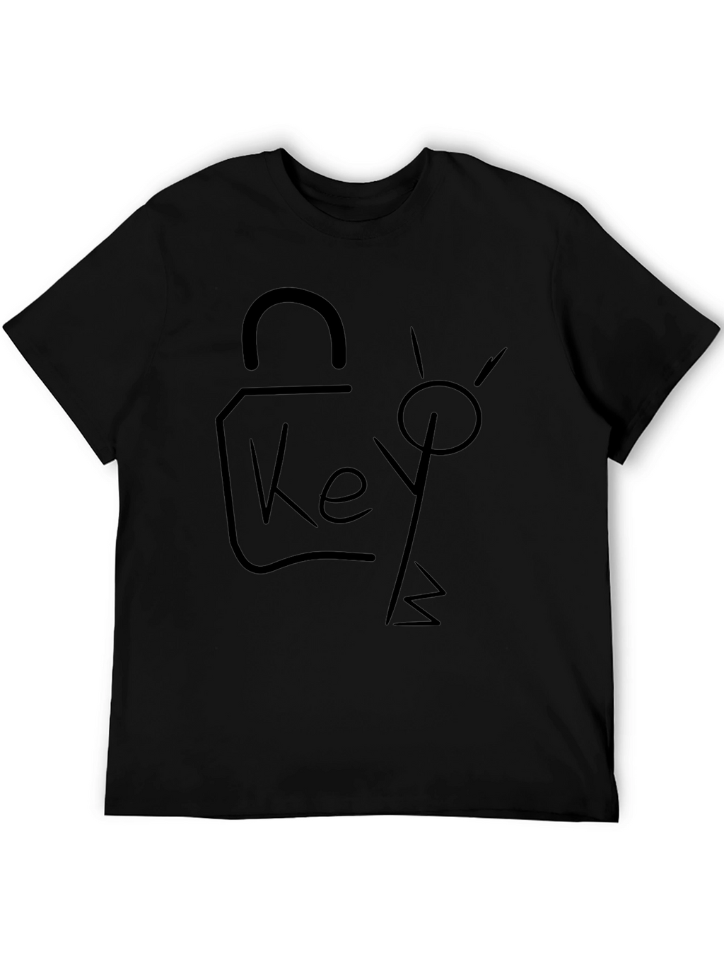 Key To My Heart Black Graphic Tee