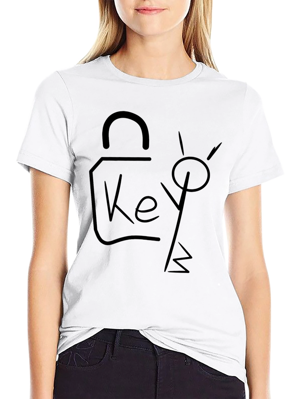 Key To My Heart Black Graphic Tee