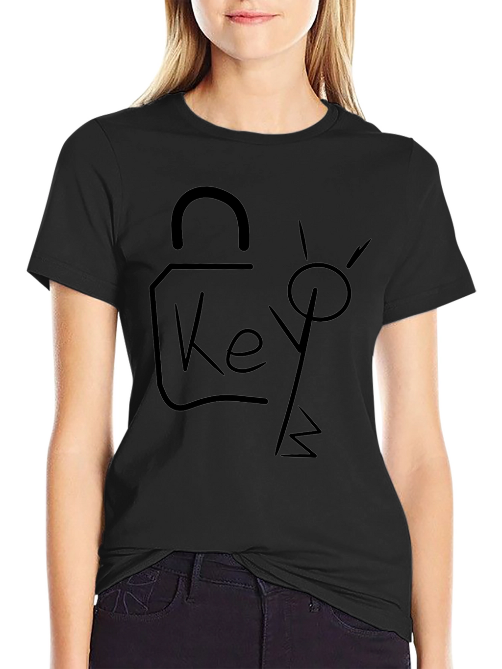 Key To My Heart Black Graphic Tee