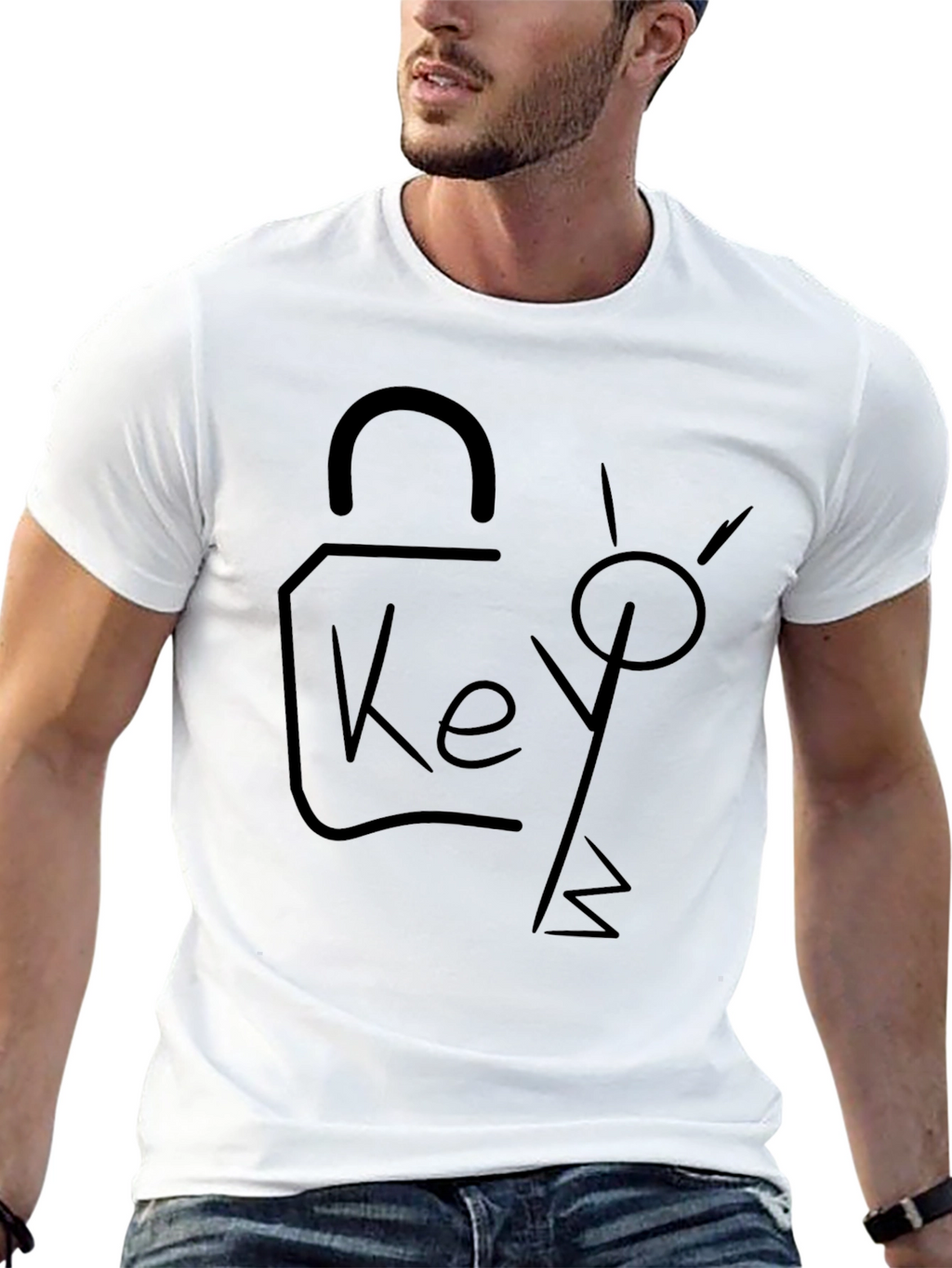 Key To My Heart Black Graphic Tee