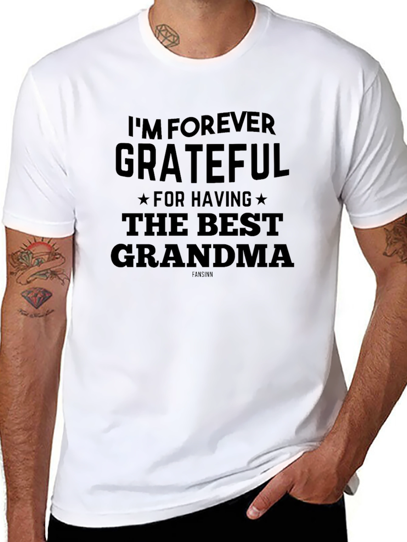 Grateful Grandma Black Graphic Tee