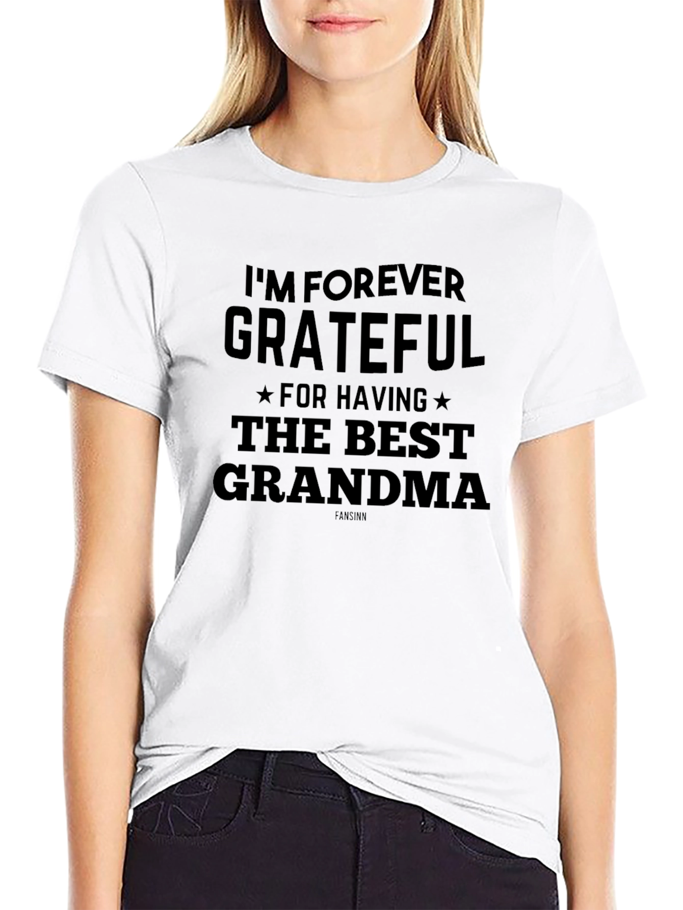 Grateful Grandma Black Graphic Tee