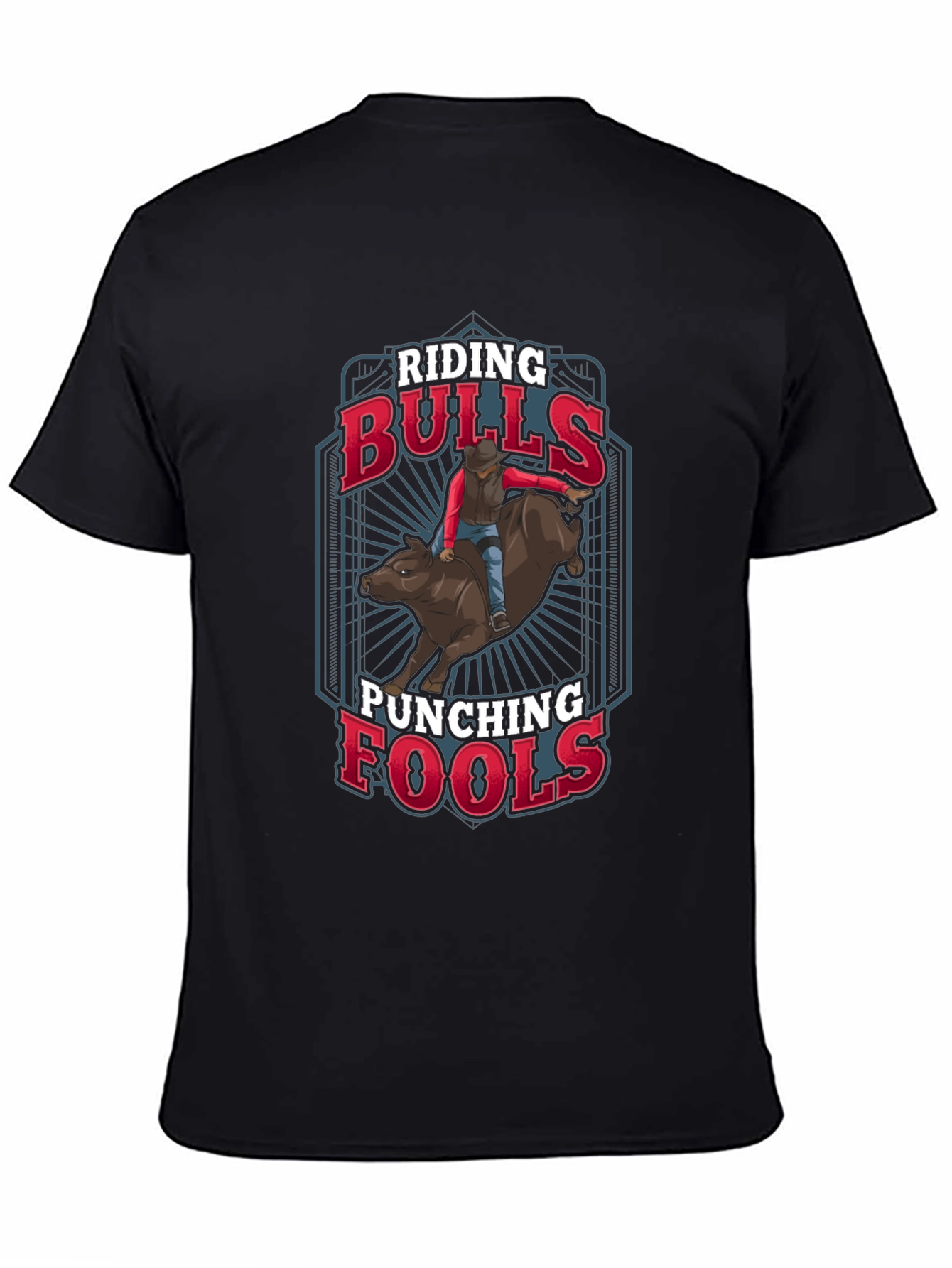 Riding Bulls Punching Fools Graphic Tee