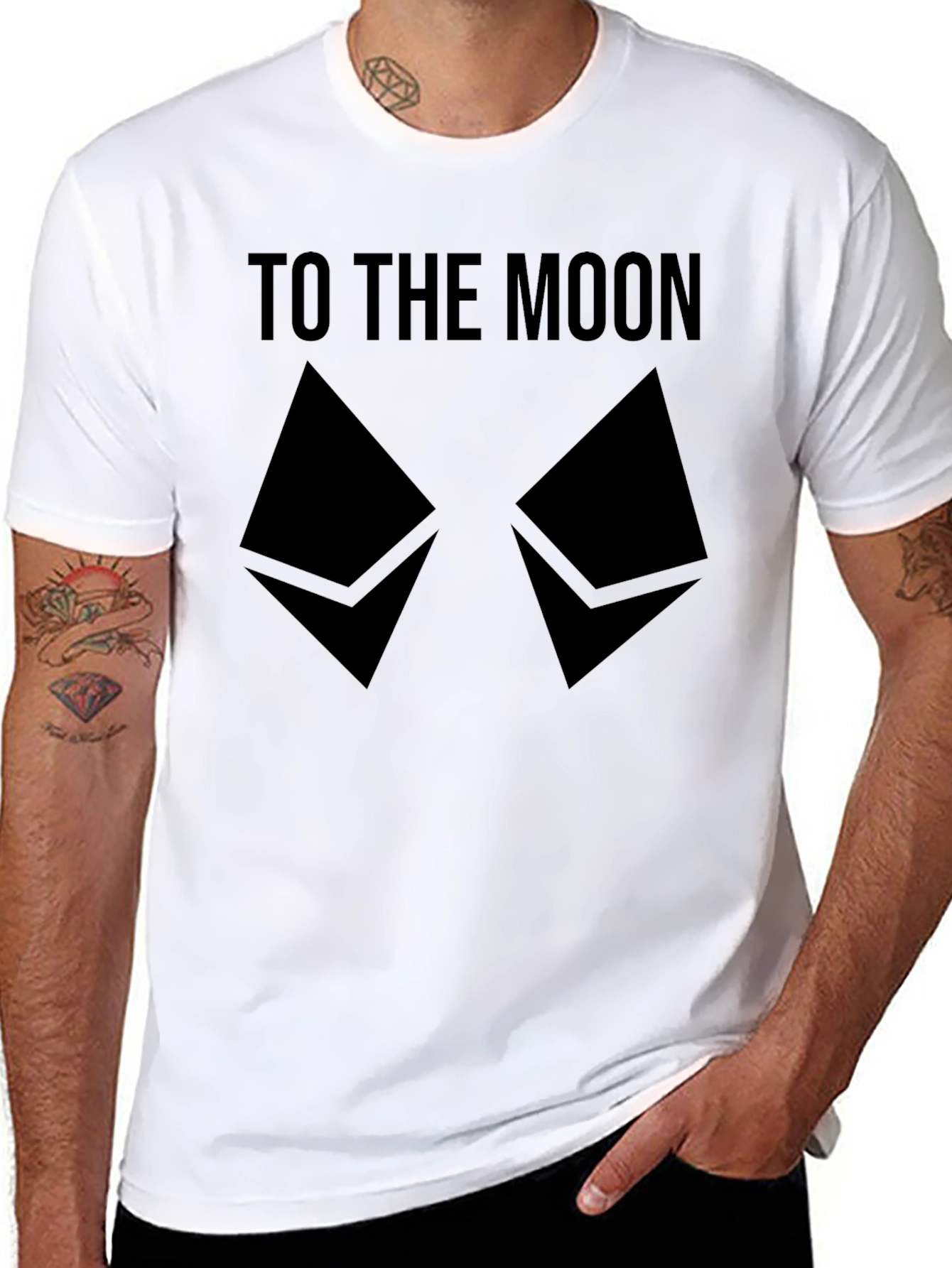 To The Moon Crypto T-Shirt - Ethereum HODL Tee