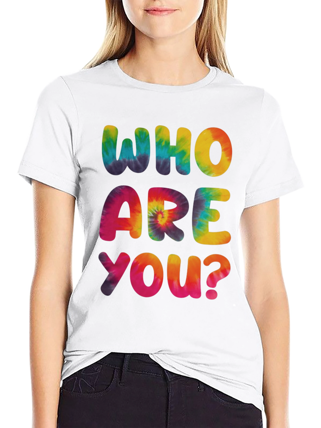Tie-Dye Who Are You? Graphic Tee