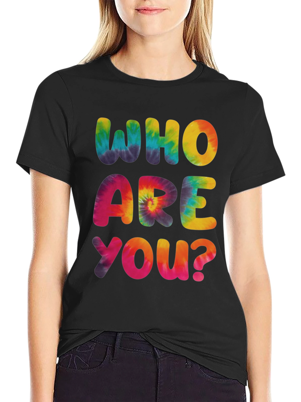 Tie-Dye Who Are You? Graphic Tee