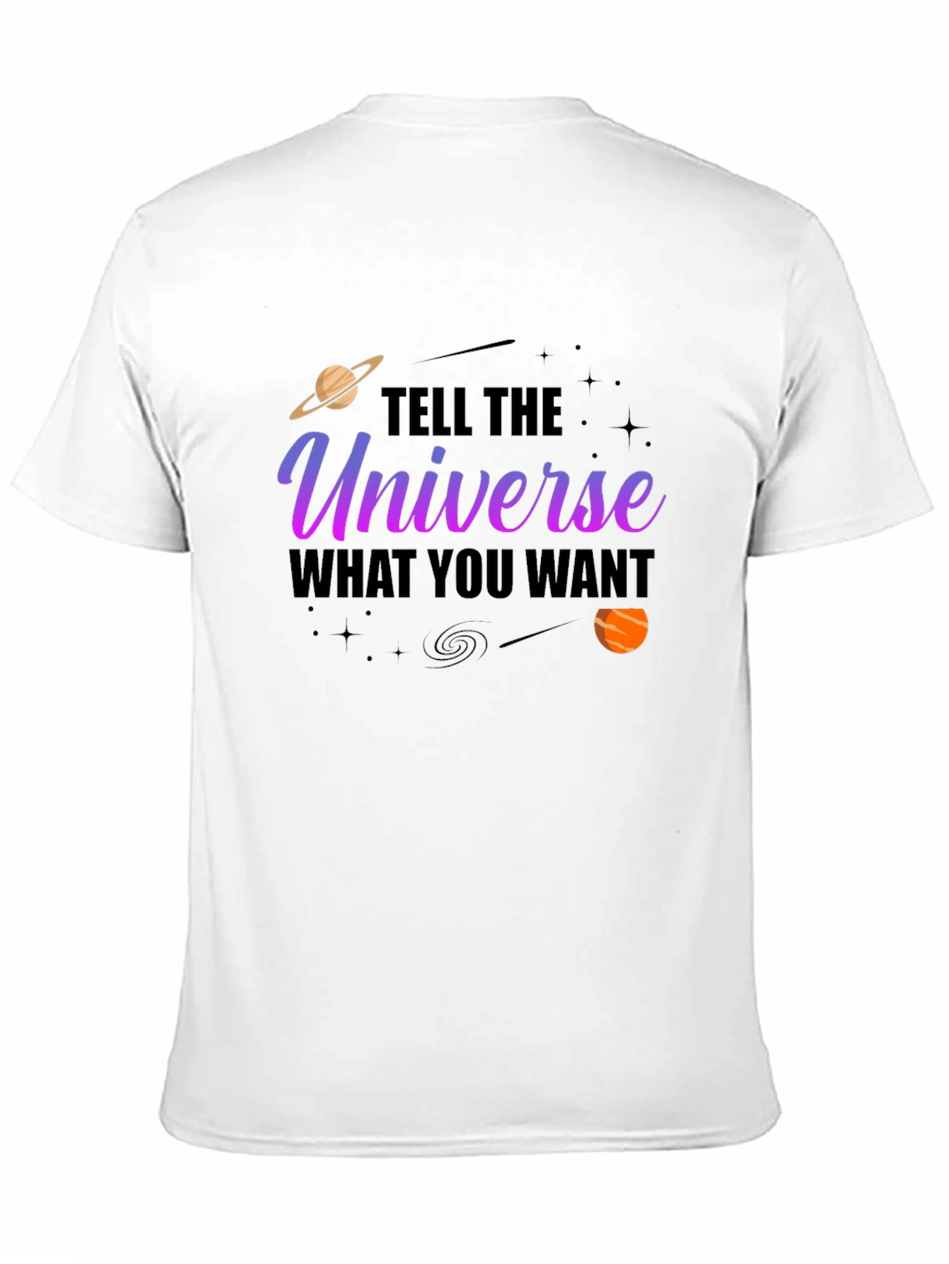 Tell the Universe T-Shirt - Black Graphic Tee