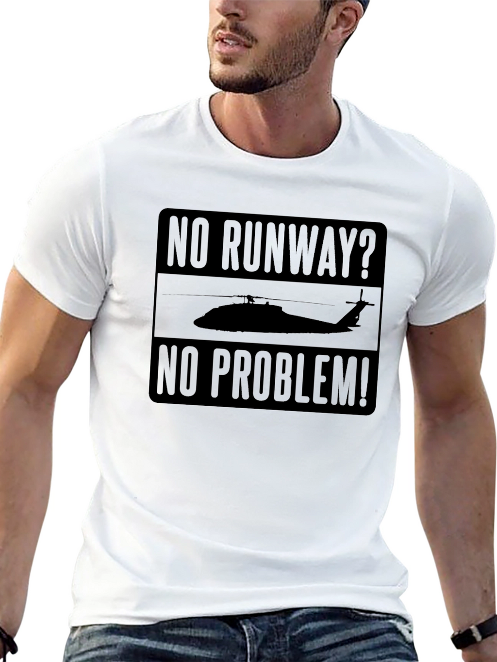 No Runway No Problem Helicopter T-Shirt