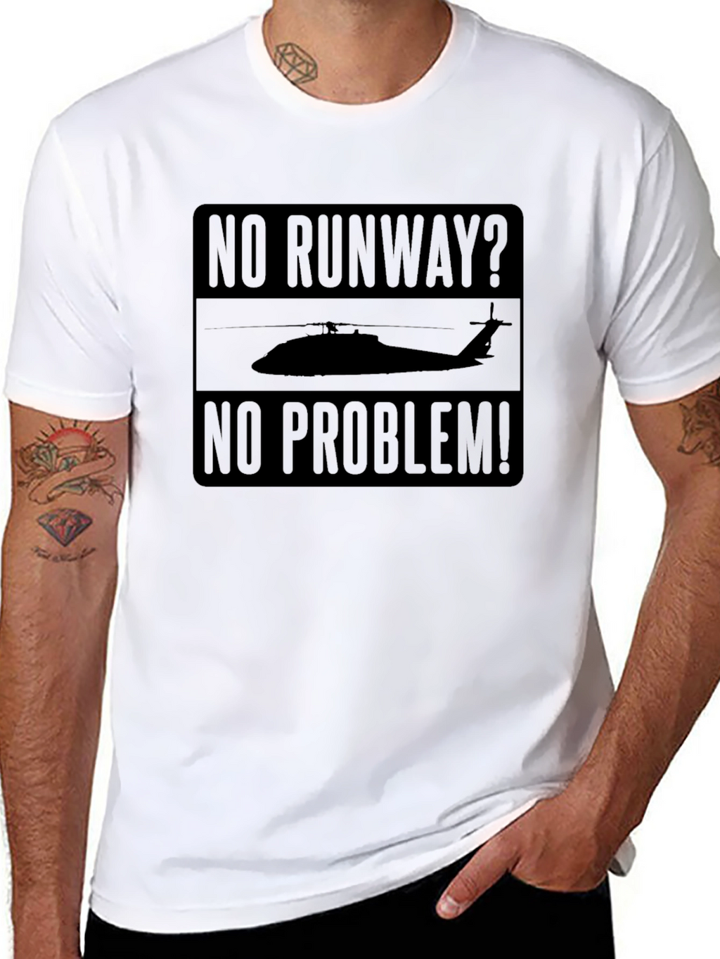 No Runway No Problem Helicopter T-Shirt