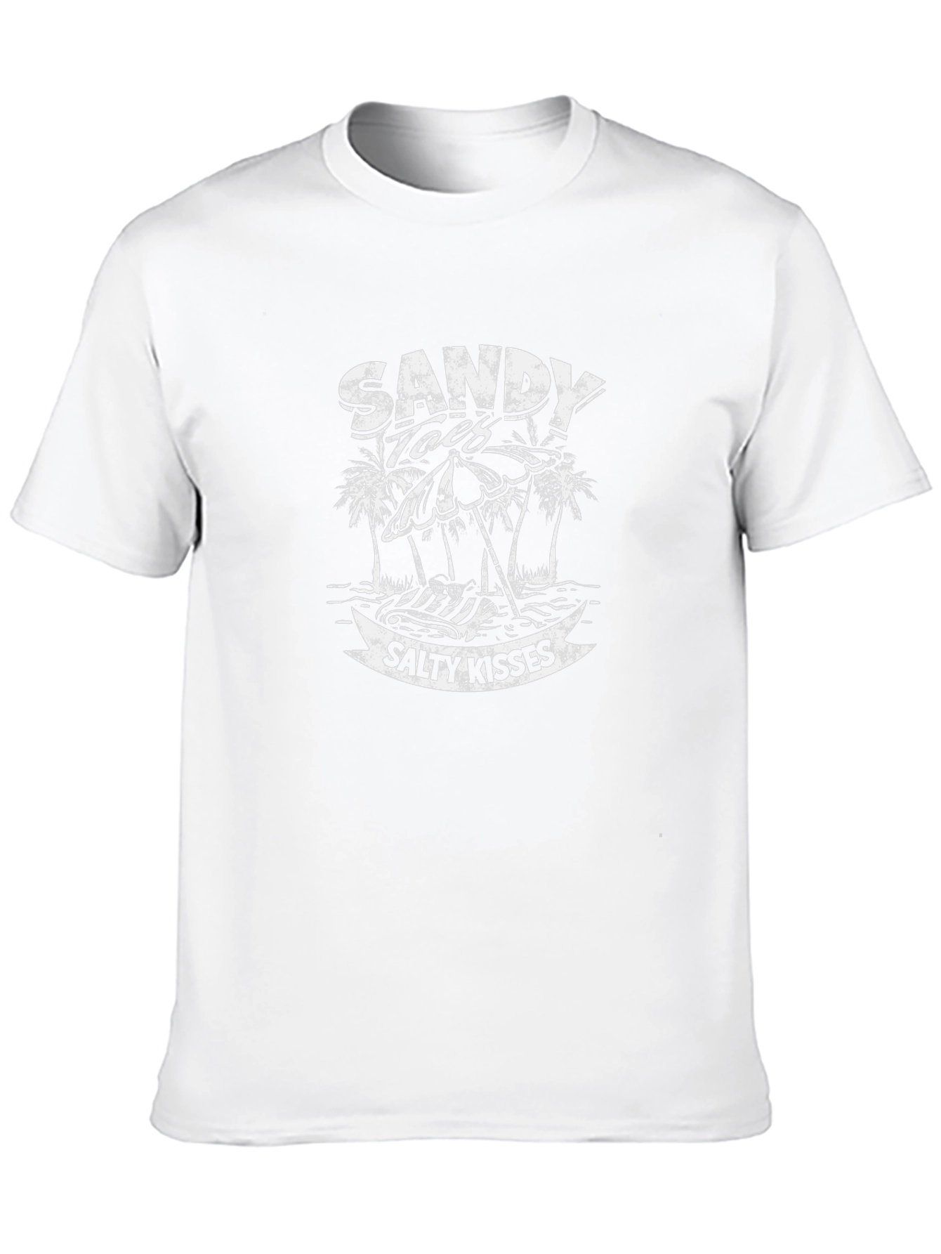 Sandy Toes Salty Kisses Black Graphic T-Shirt