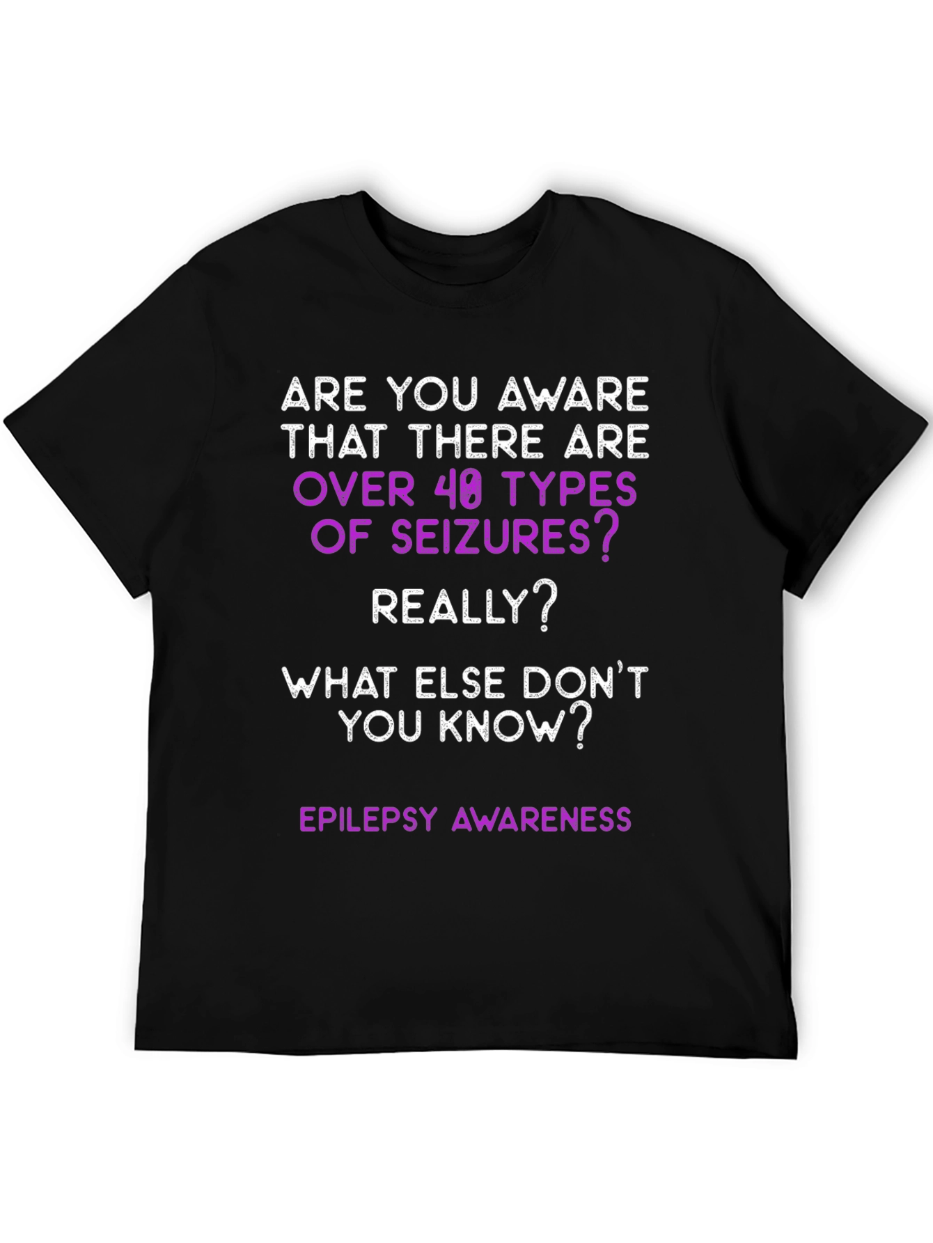 Epilepsy Awareness T-Shirt: Over 40 Types of Seizures