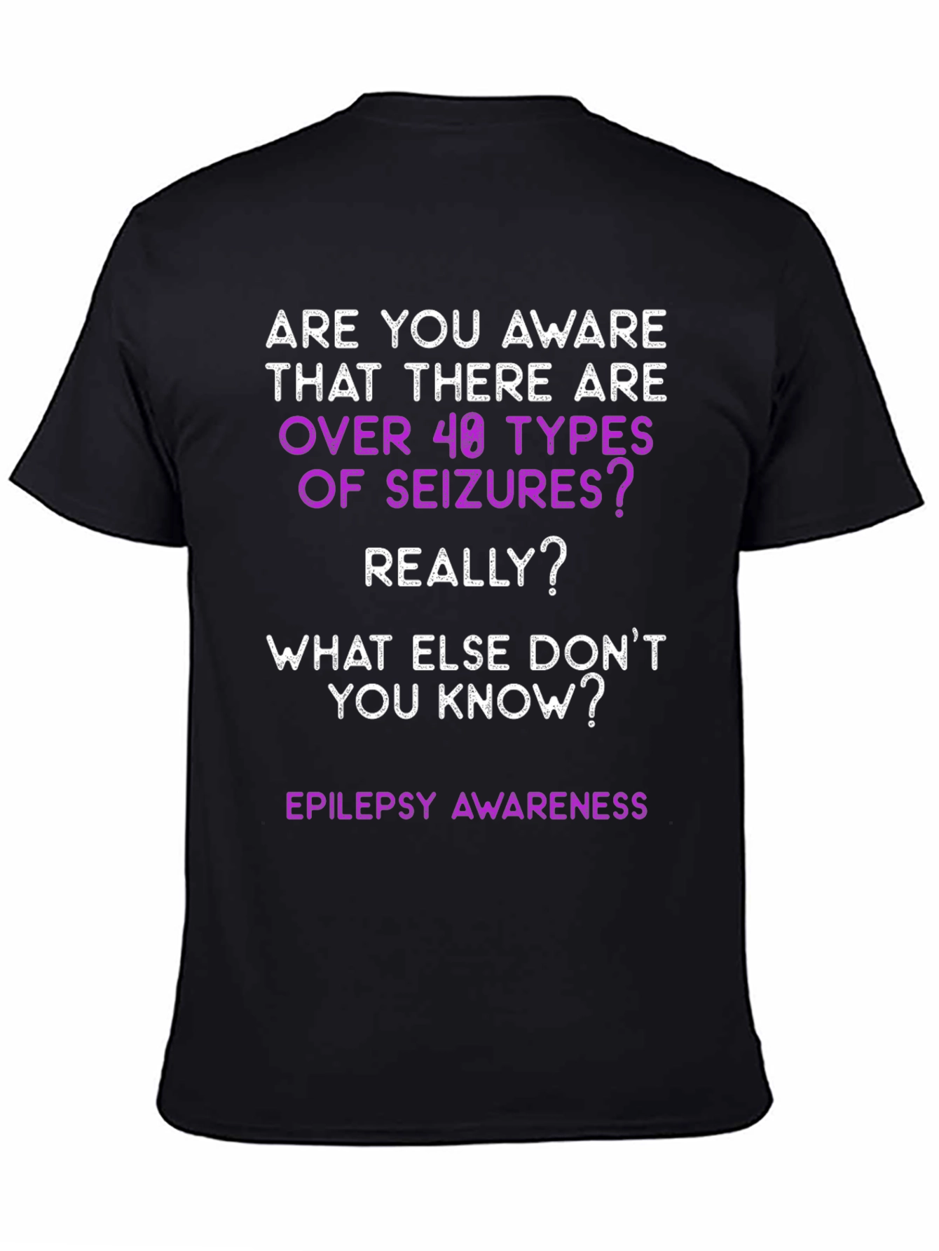 Epilepsy Awareness T-Shirt: Over 40 Types of Seizures