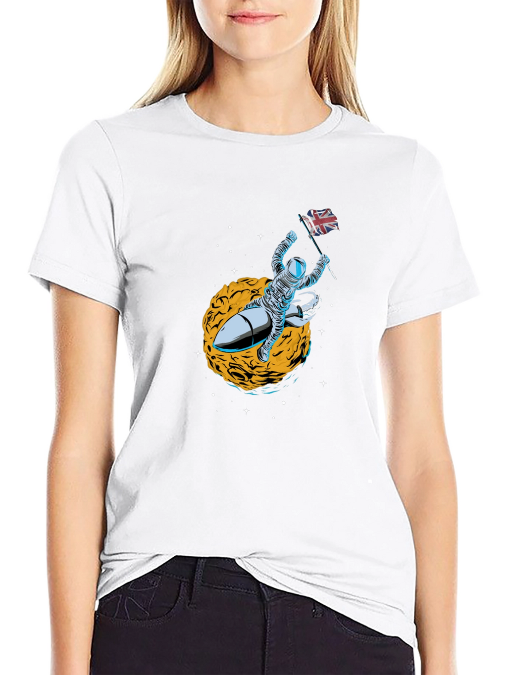 Astronaut Rocket Union Jack T-Shirt
