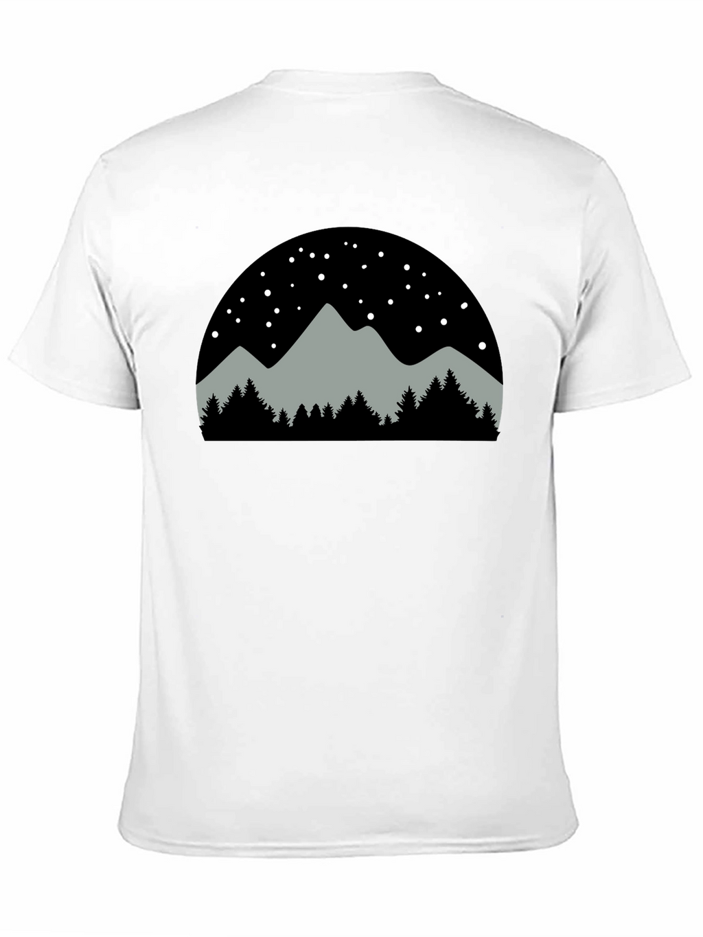 Mountainscape Graphic Tee - Black Cotton