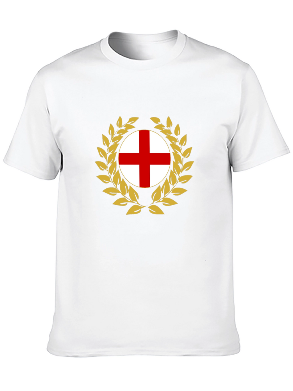 England Flag Wreath Black T-Shirt