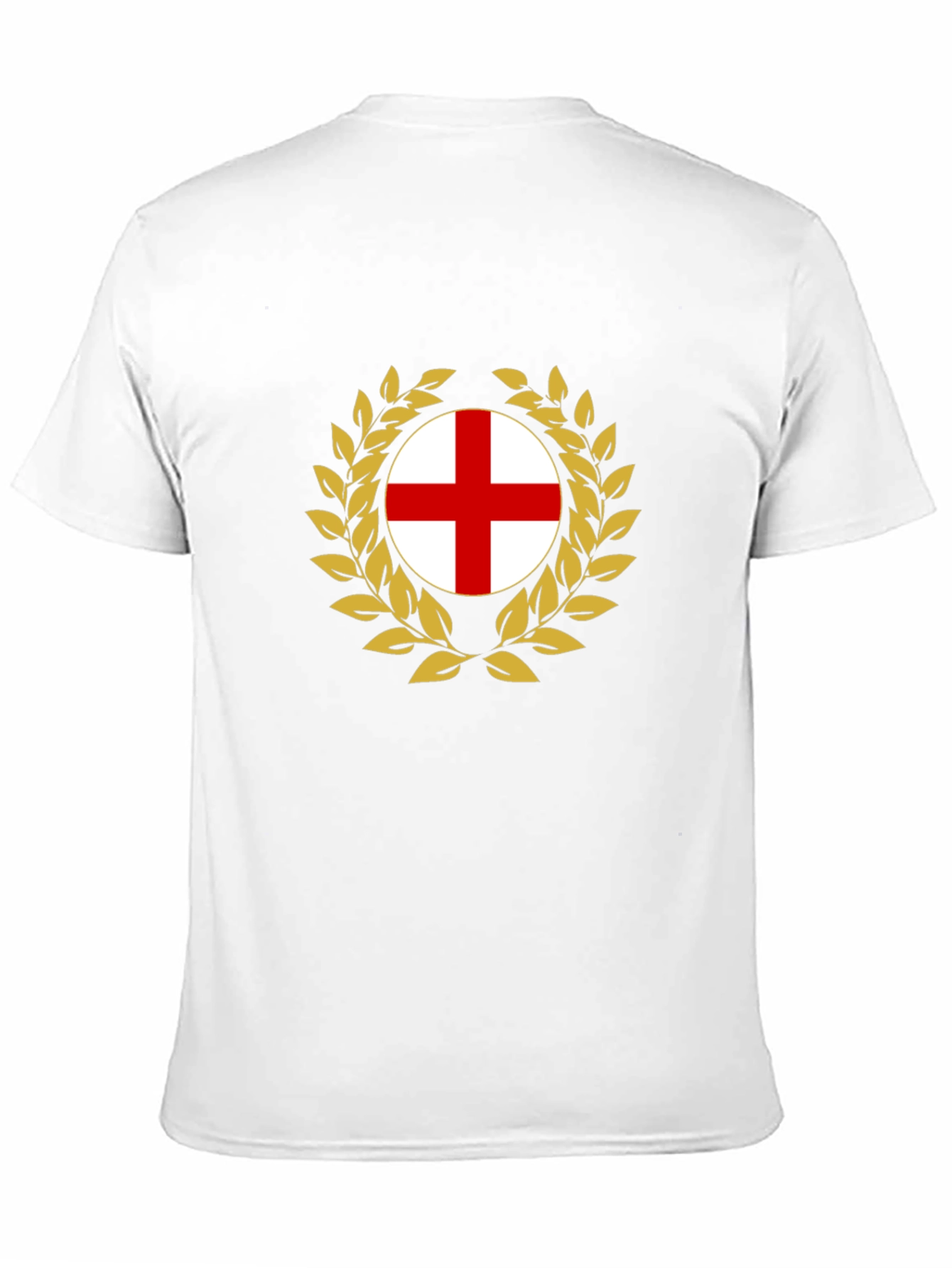 England Flag Wreath Black T-Shirt