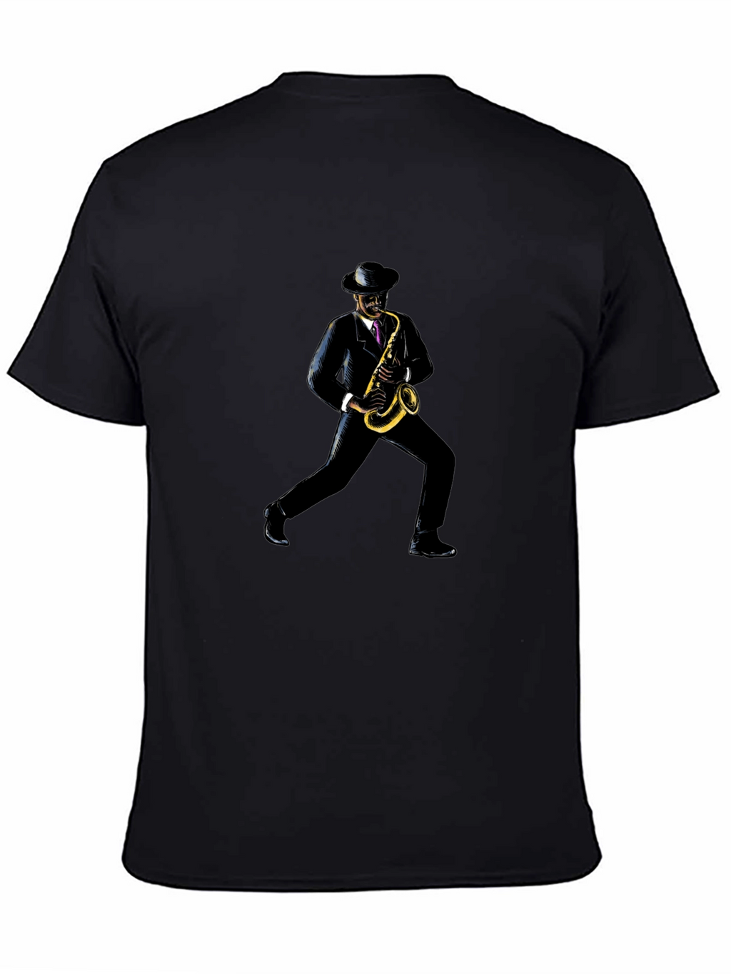 Saxophone Player Black T-Shirt