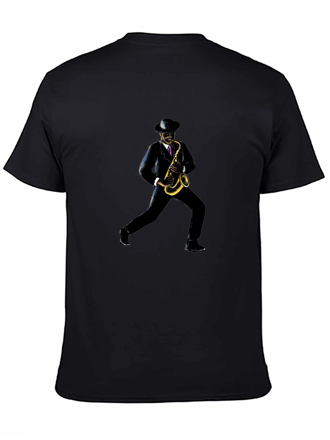 Saxophone Player Black T-Shirt