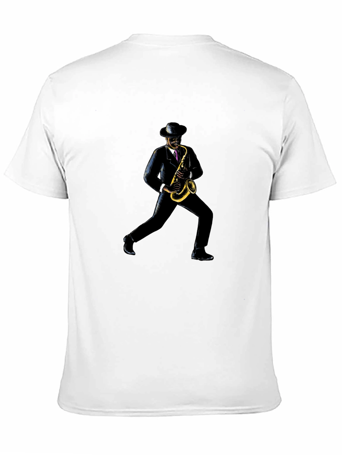 Saxophone Player Black T-Shirt