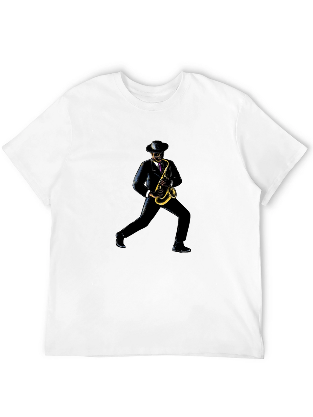 Saxophone Player Black T-Shirt