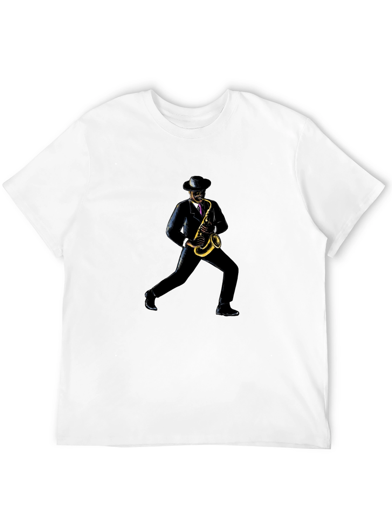 Saxophone Player Black T-Shirt