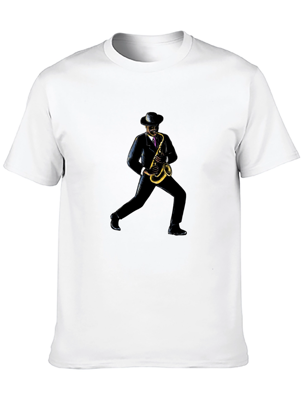 Saxophone Player Black T-Shirt