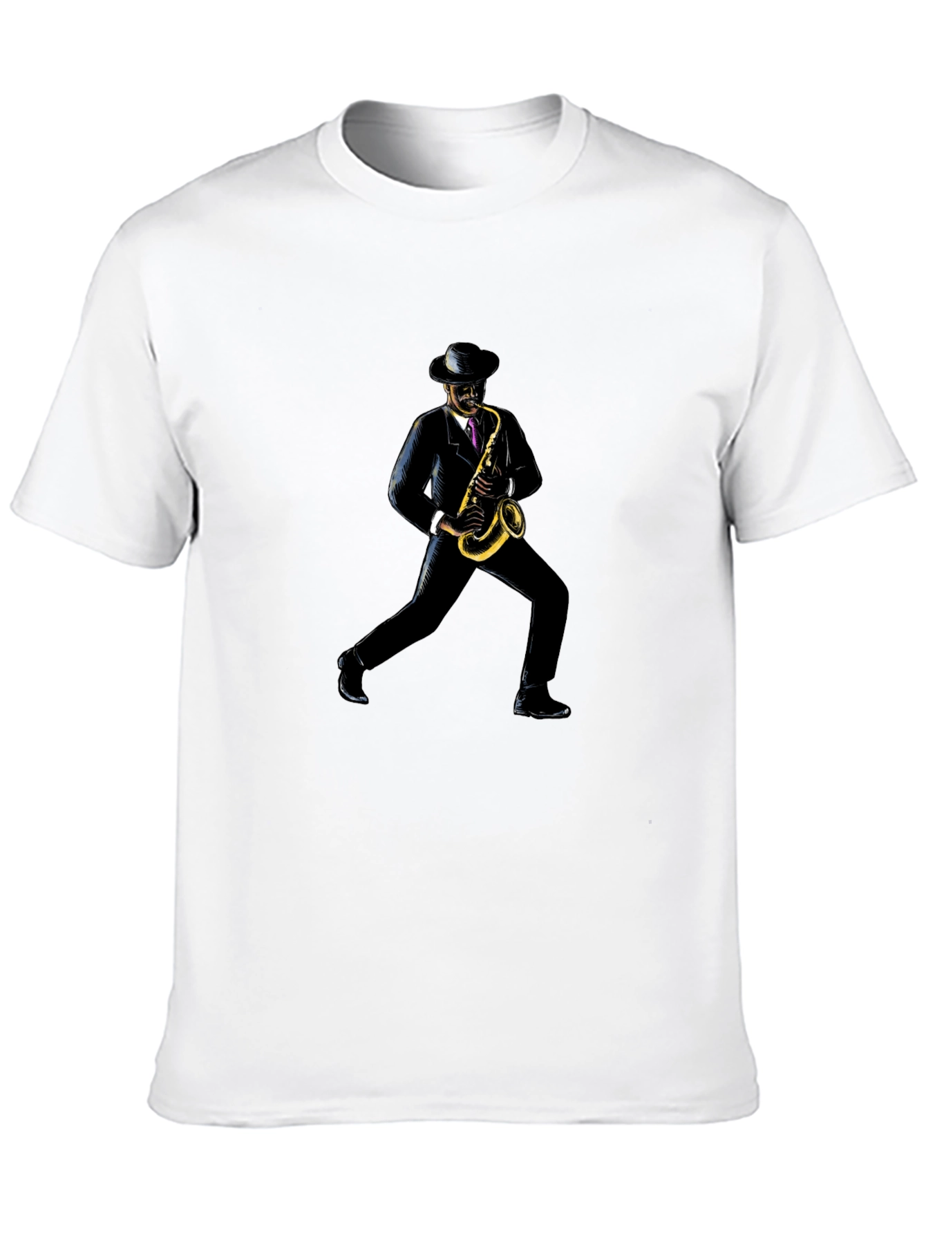 Saxophone Player Black T-Shirt
