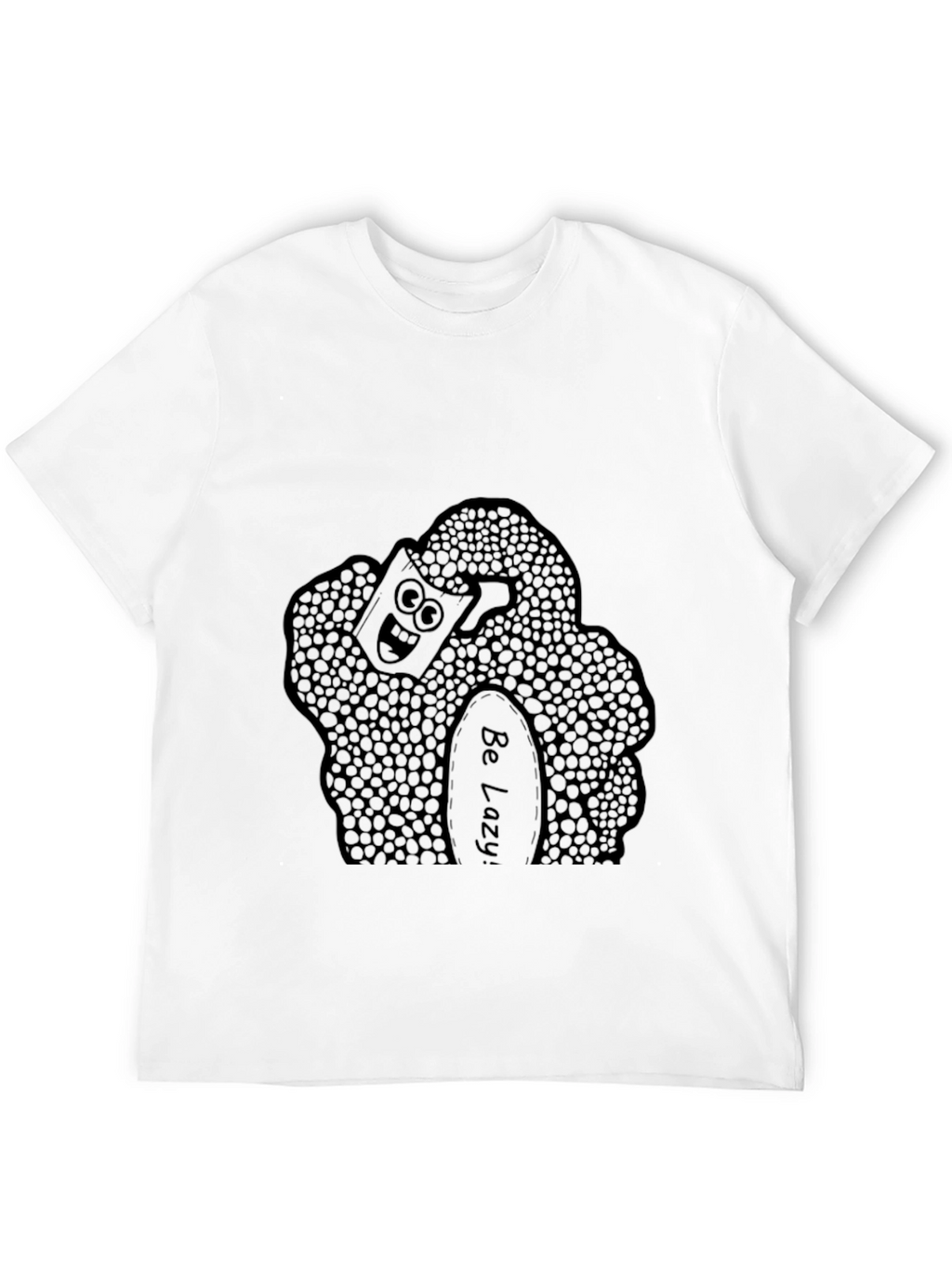 Funny Be Lazy Graphic Print Black T-Shirt