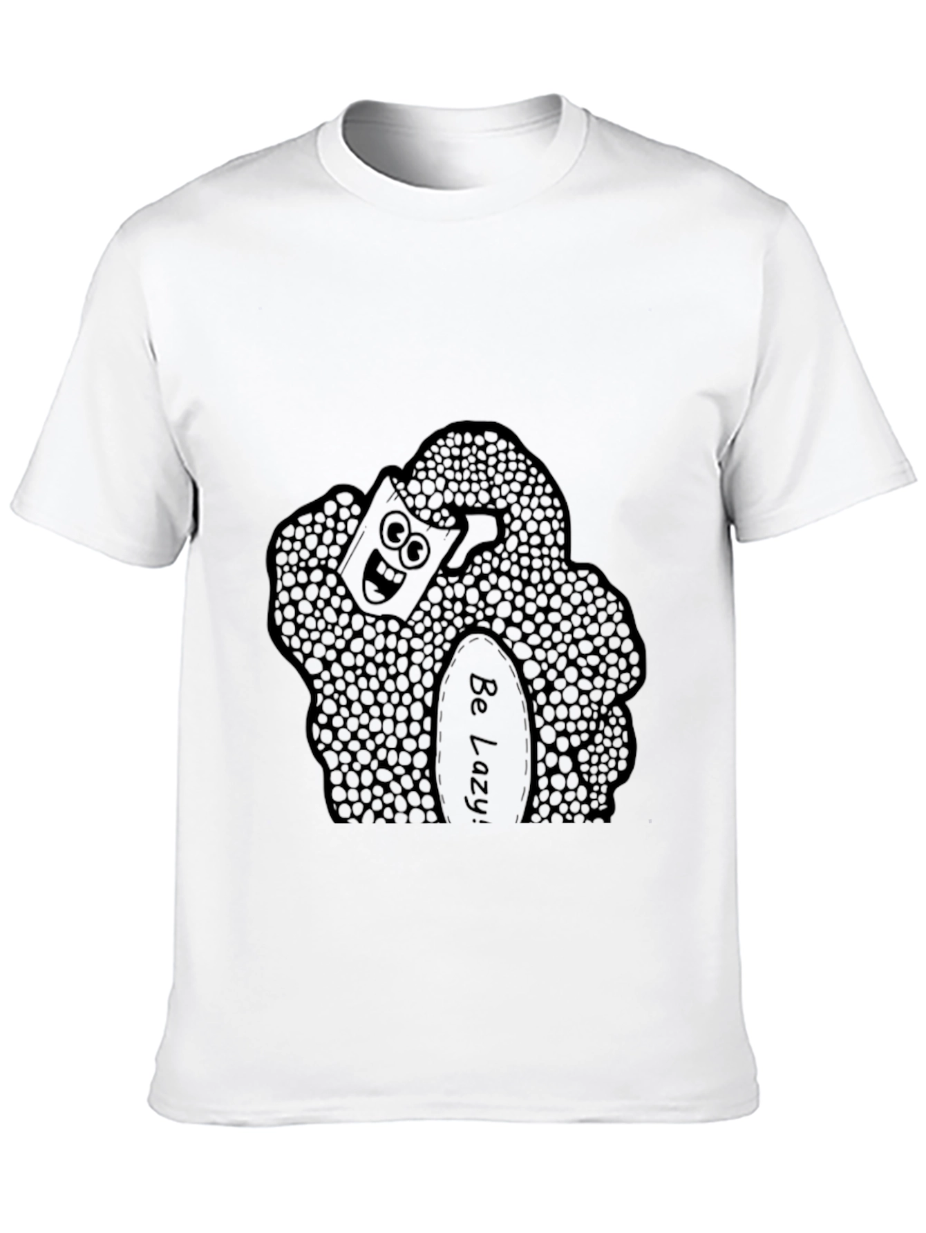 Funny Be Lazy Graphic Print Black T-Shirt